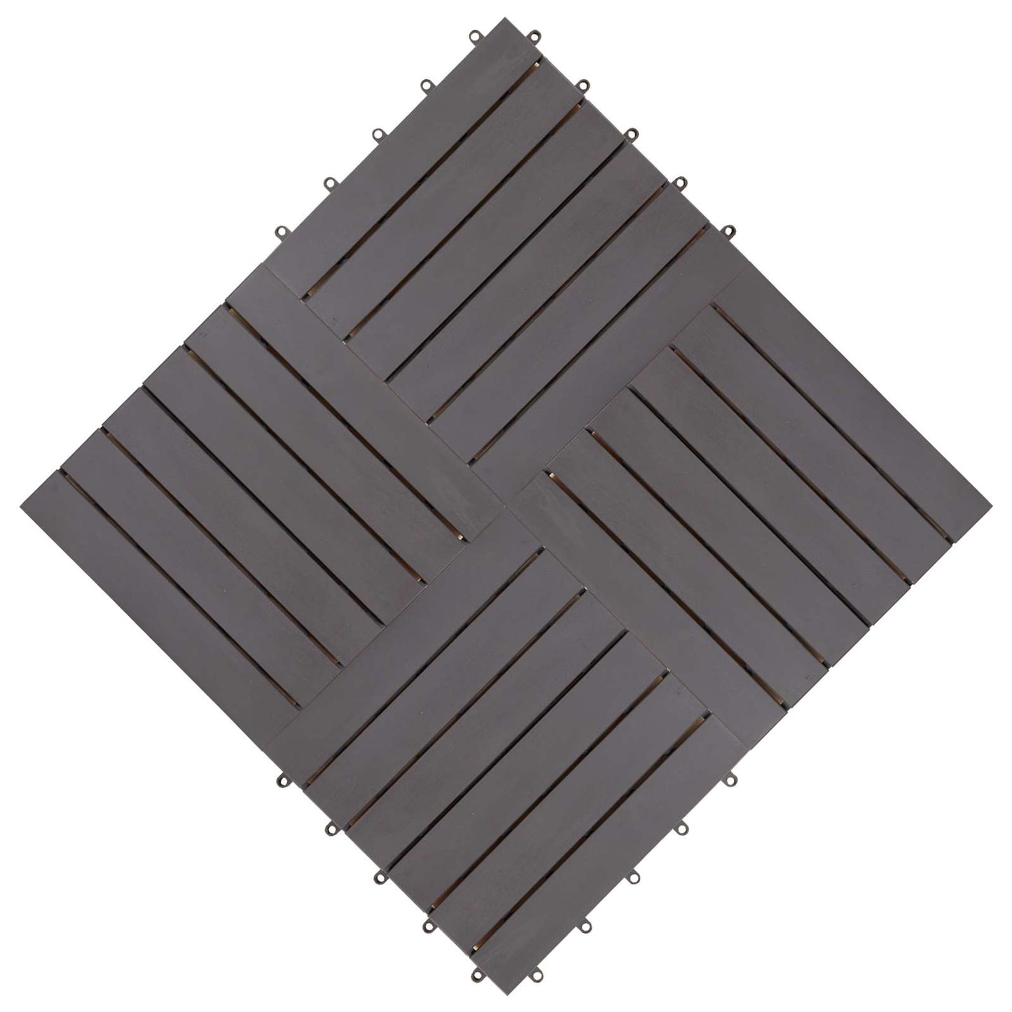 vidaXL Πλάκα Κατασκευής 20 pcs Γκρι 30 x 30 cm Ξύλο Ακακίας