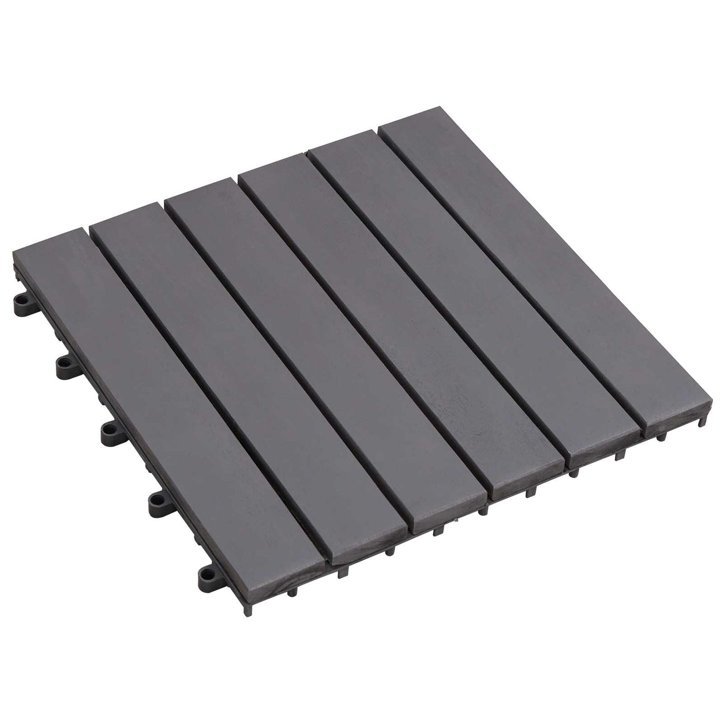 vidaXL Πλάκα Κατασκευής 30 pcs Γκρι 30 x 30 cm Ξύλο Ακακίας