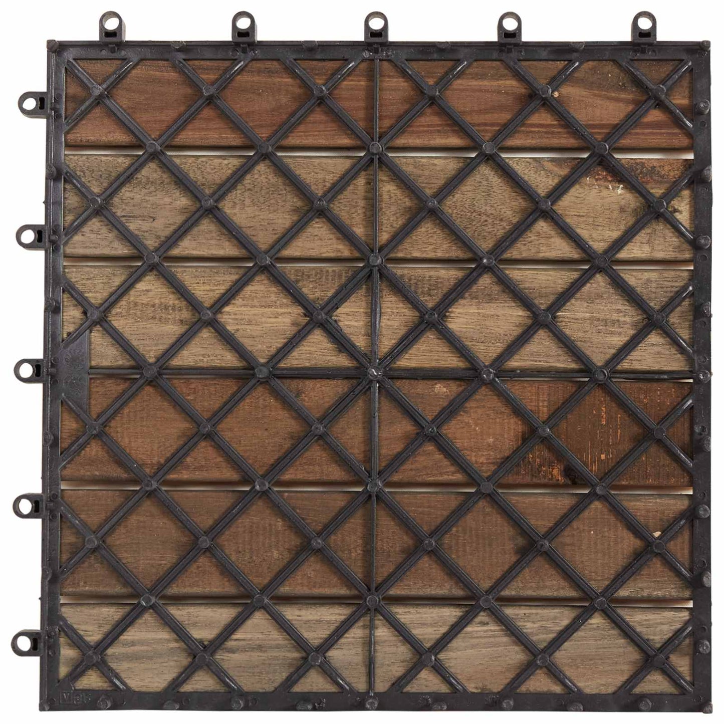 vidaXL Πλάκα Κατασκευής 30 pcs Γκρι 30 x 30 cm Ξύλο Ακακίας