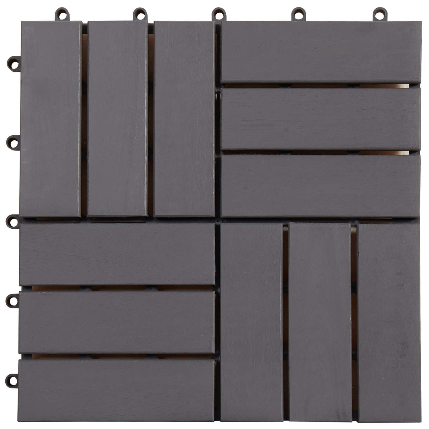 vidaXL Πλάκα Κατασκευής 30 pcs Γκρι 30 x 30 cm Ξύλο Ακακίας