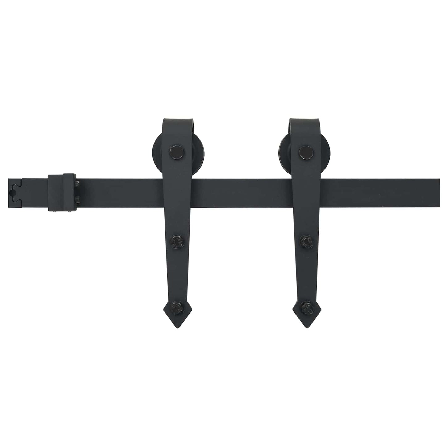 vidaXL Συρόμενη Πόρτα 100 x 210 cm Μασίφ Ξύλο Πεύκου Φυσικό και Μαύρο