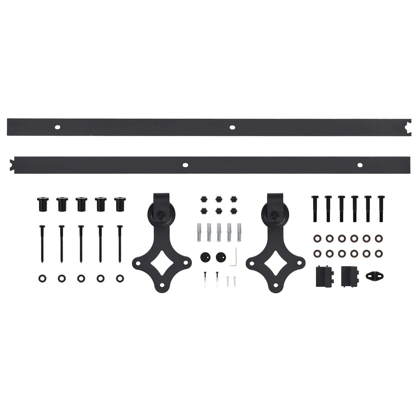 vidaXL Συρόμενη Πόρτα 100 x 210 cm Μασίφ Ξύλο Πεύκου Φυσικό και Μαύρο