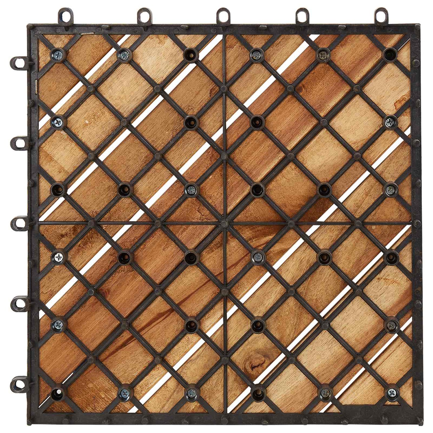 vidaXL Πλάκα Κατασκευής 20 pcs Καφέ 30 x 30 cm Ξύλο Ακακίας