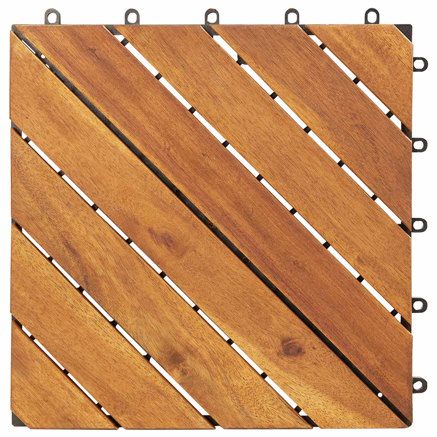 vidaXL Πλάκα Κατασκευής 30 pcs Καφέ 30 x 30 cm Ξύλο Ακακίας