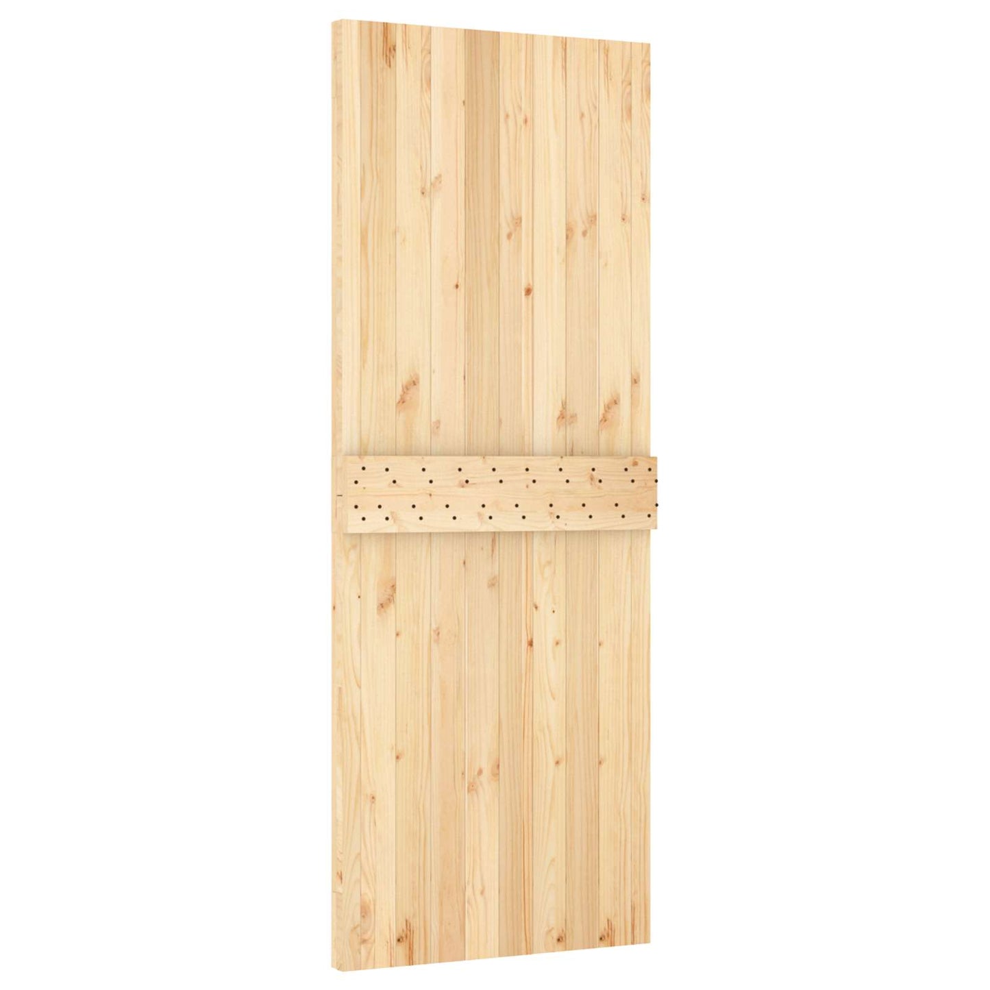 vidaXL Συρόμενη Πόρτα Φυσικό και Μαύρο 80 x 210 cm
