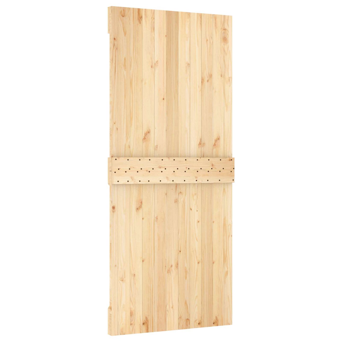 vidaXL Συρόμενη Πόρτα Φυσικό και Λευκό 90 x 210 cm