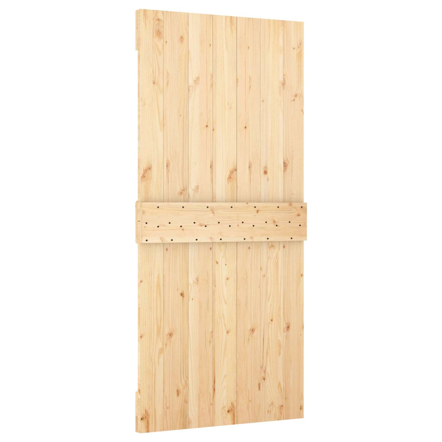 vidaXL Συρόμενη Πόρτα Φυσικό και Λευκό 95 x 210 cm