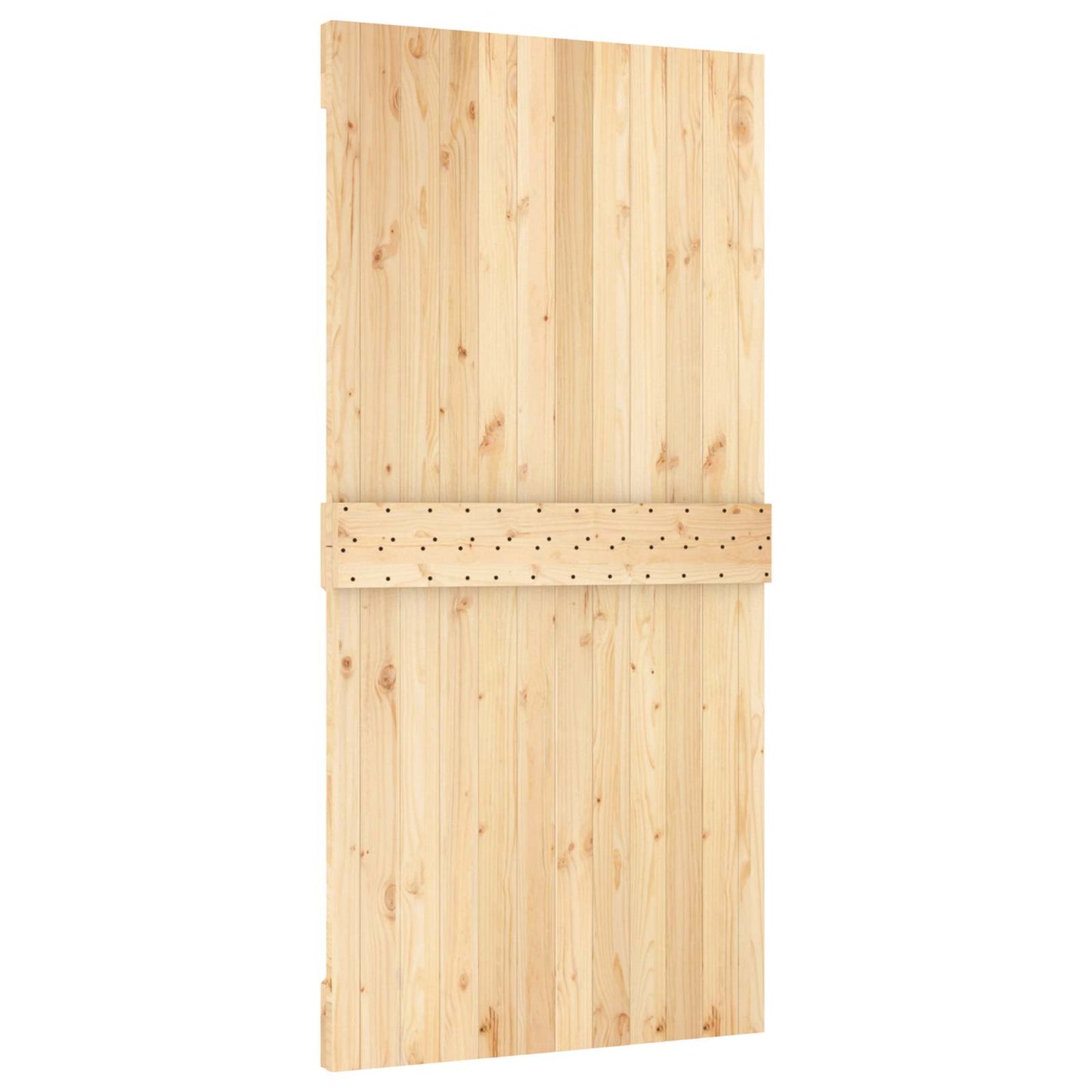 vidaXL Συρόμενη Πόρτα Φυσικό και Λευκό 100 x 210 cm