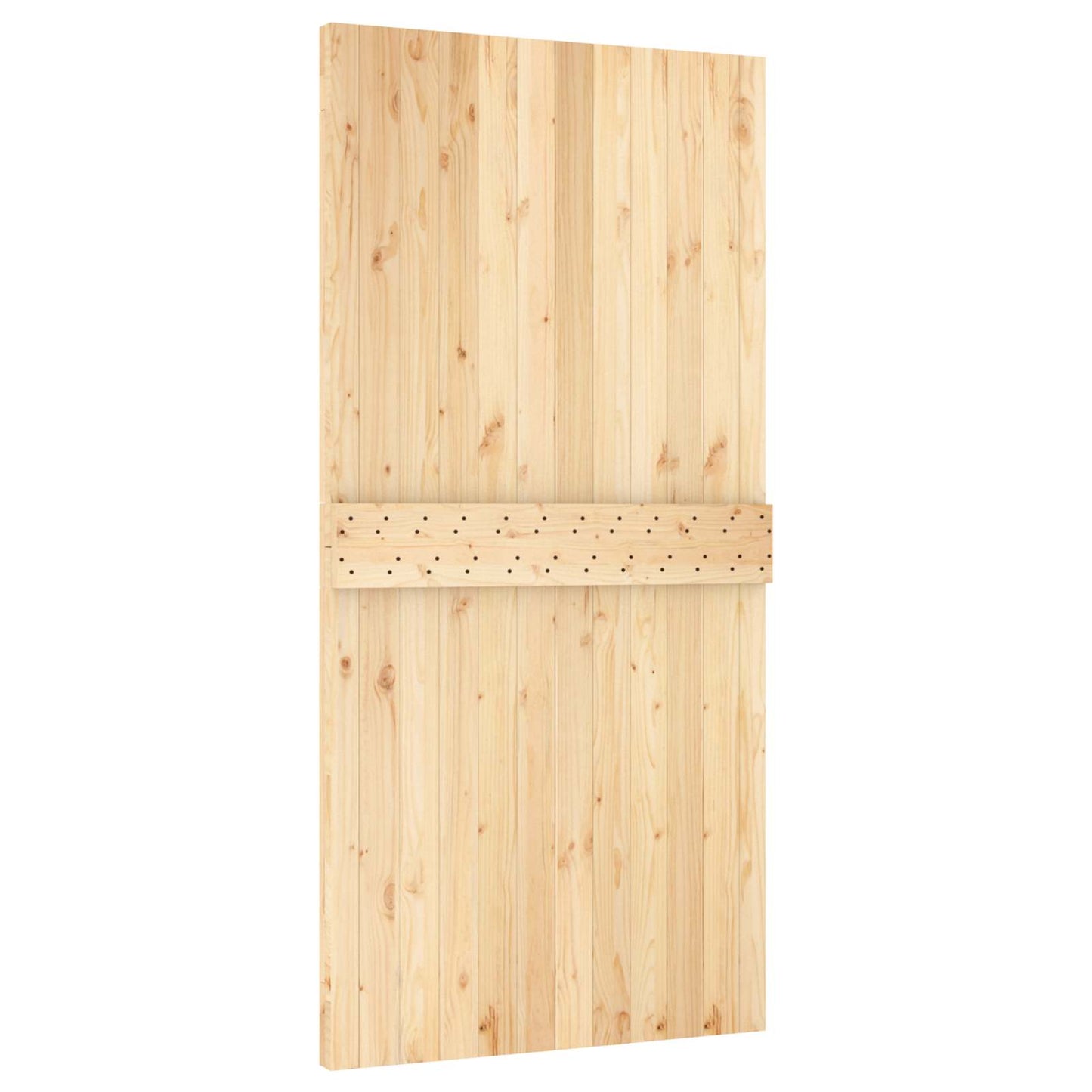 vidaXL Συρόμενη Πόρτα Φυσικό και Λευκό 100 x 210 cm