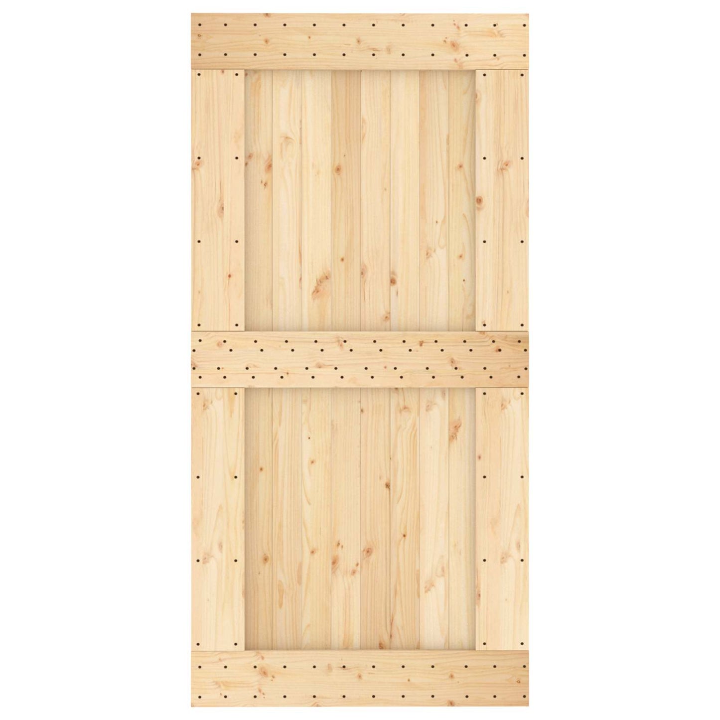 vidaXL Συρόμενη Πόρτα Φυσικό και Λευκό 100 x 210 cm