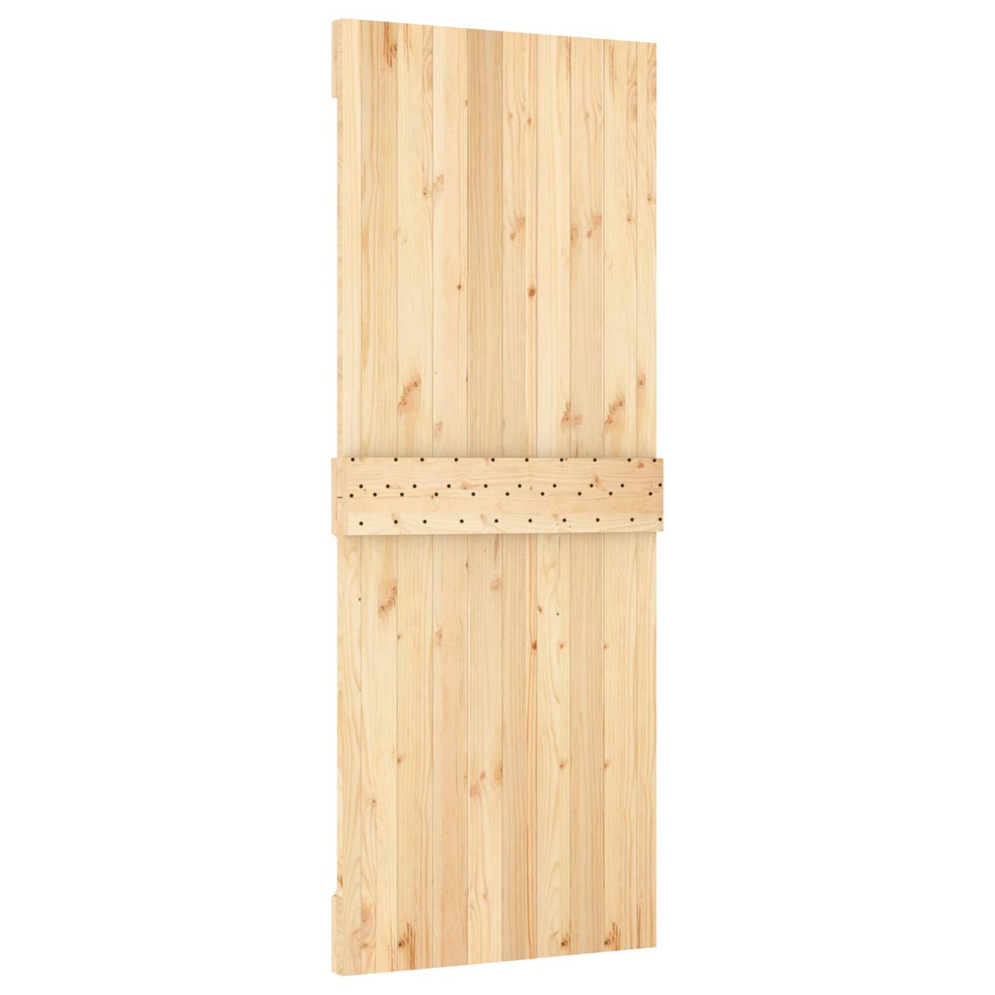 vidaXL Συρόμενη Πόρτα Φυσικό και Λευκό 80 x 210 cm
