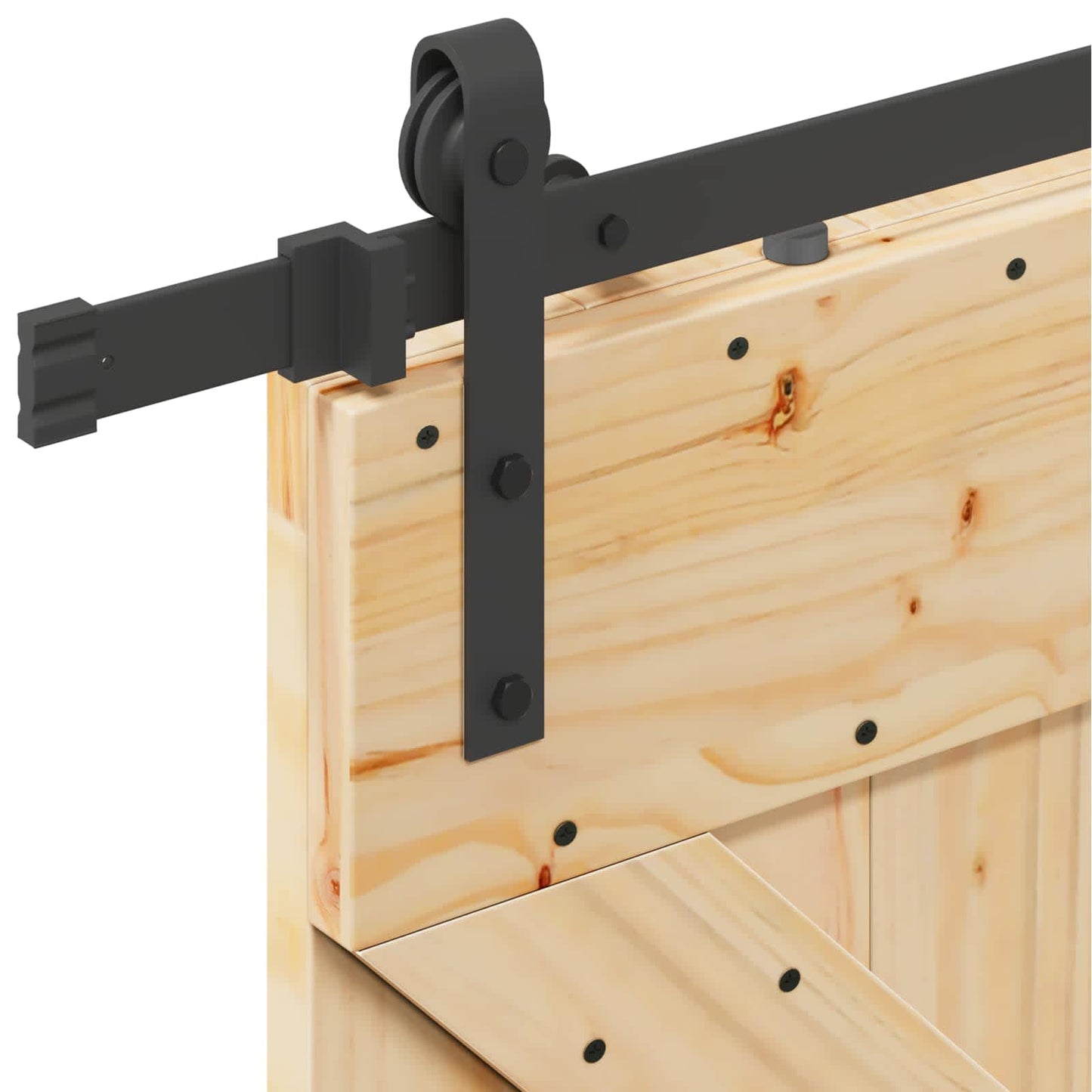 vidaXL Συρόμενη Πόρτα NARVIK 100 x 210 εκ (213,5 εκ) Φυσικό και Μαύρο