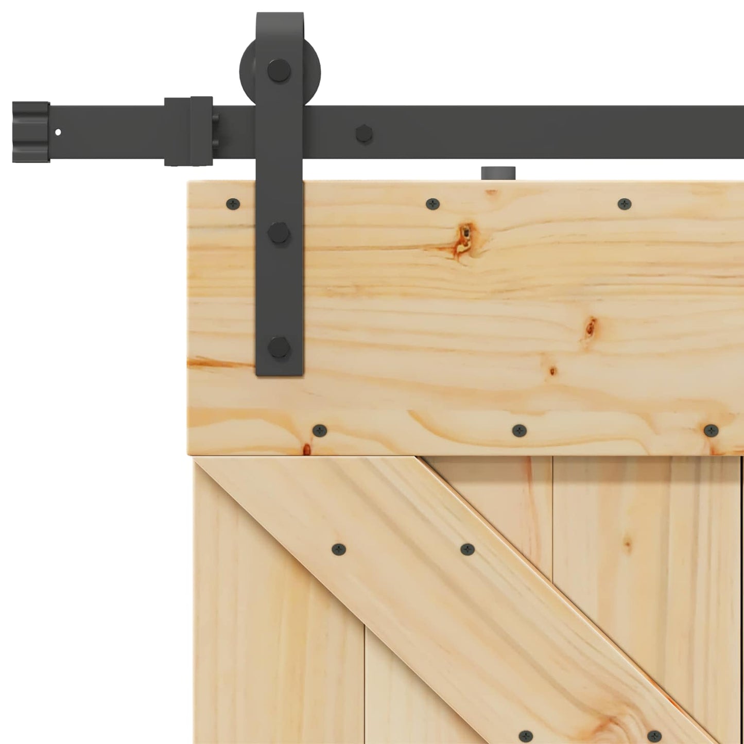 vidaXL Συρόμενη Πόρτα NARVIK 100 x 210 εκ (213,5 εκ) Φυσικό και Μαύρο