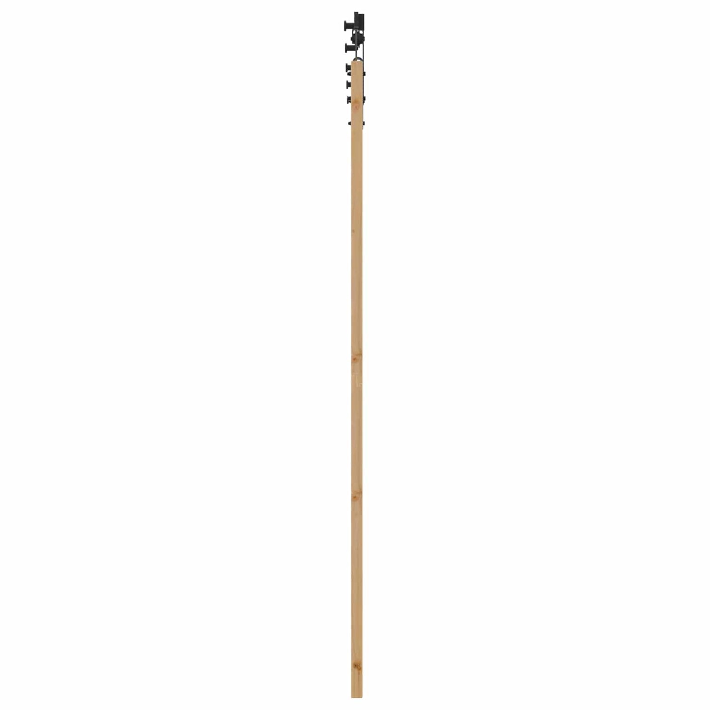 vidaXL Συρόμενη Πόρτα 86 x 211 cm Μασίφ Ξύλο Πεύκου Φυσικό και Μαύρο