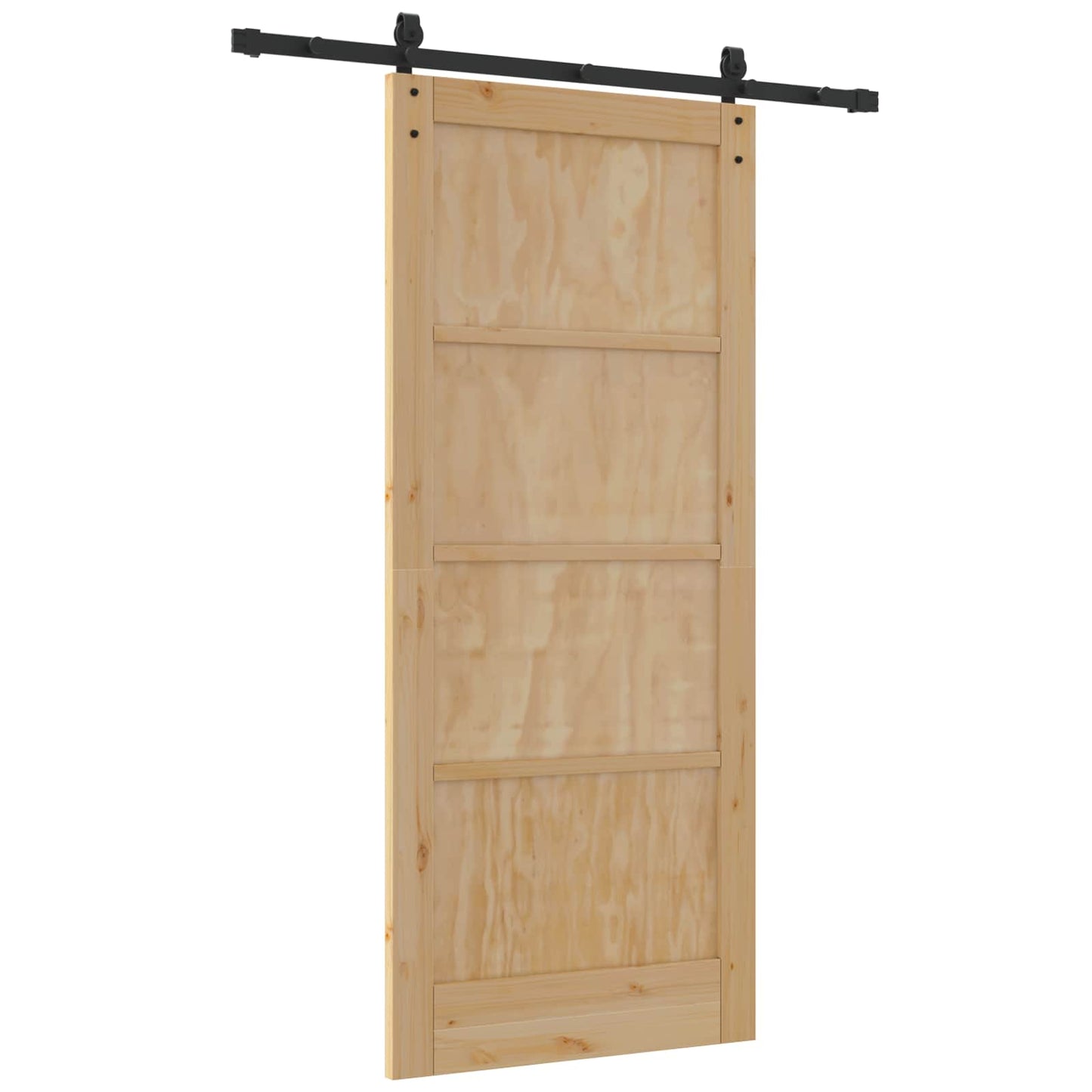 vidaXL Συρόμενη Πόρτα Φυσικό 86 x 198,5 cm Μασίφ Ξύλο Πεύκου