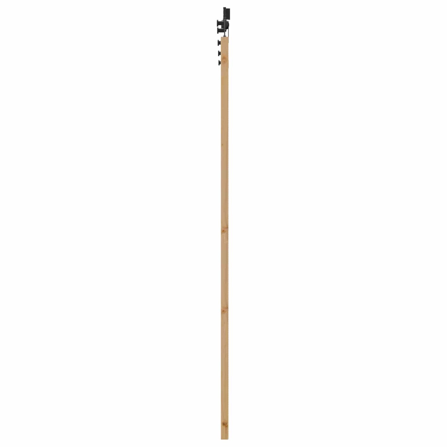 vidaXL Συρόμενη Πόρτα Φυσικό και Μαύρο 86 x 198,5 cm Μασίφ Ξύλο Πεύκου