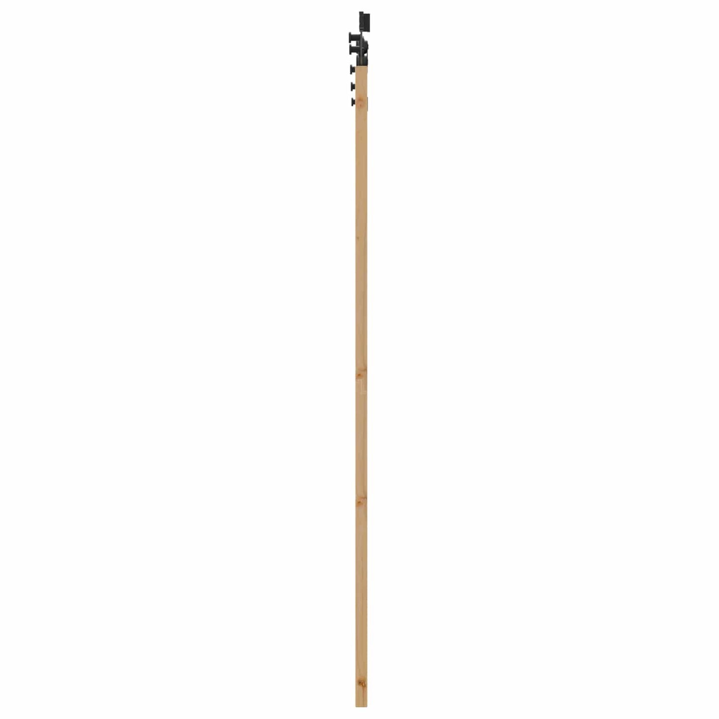 vidaXL Συρόμενη Πόρτα Φυσικό και Μαύρο 86 x 198,5 cm Μασίφ Ξύλο Πεύκου