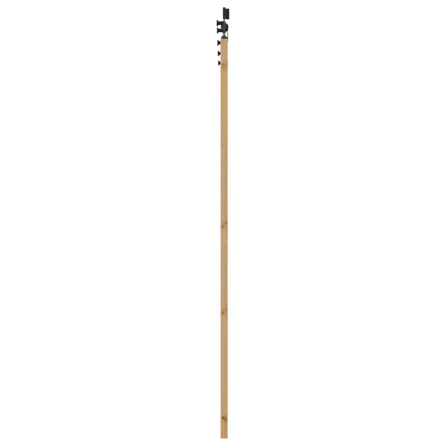 vidaXL Συρόμενη Πόρτα Φυσικό και Μαύρο 86 x 211 cm Μασίφ Ξύλο Πεύκου