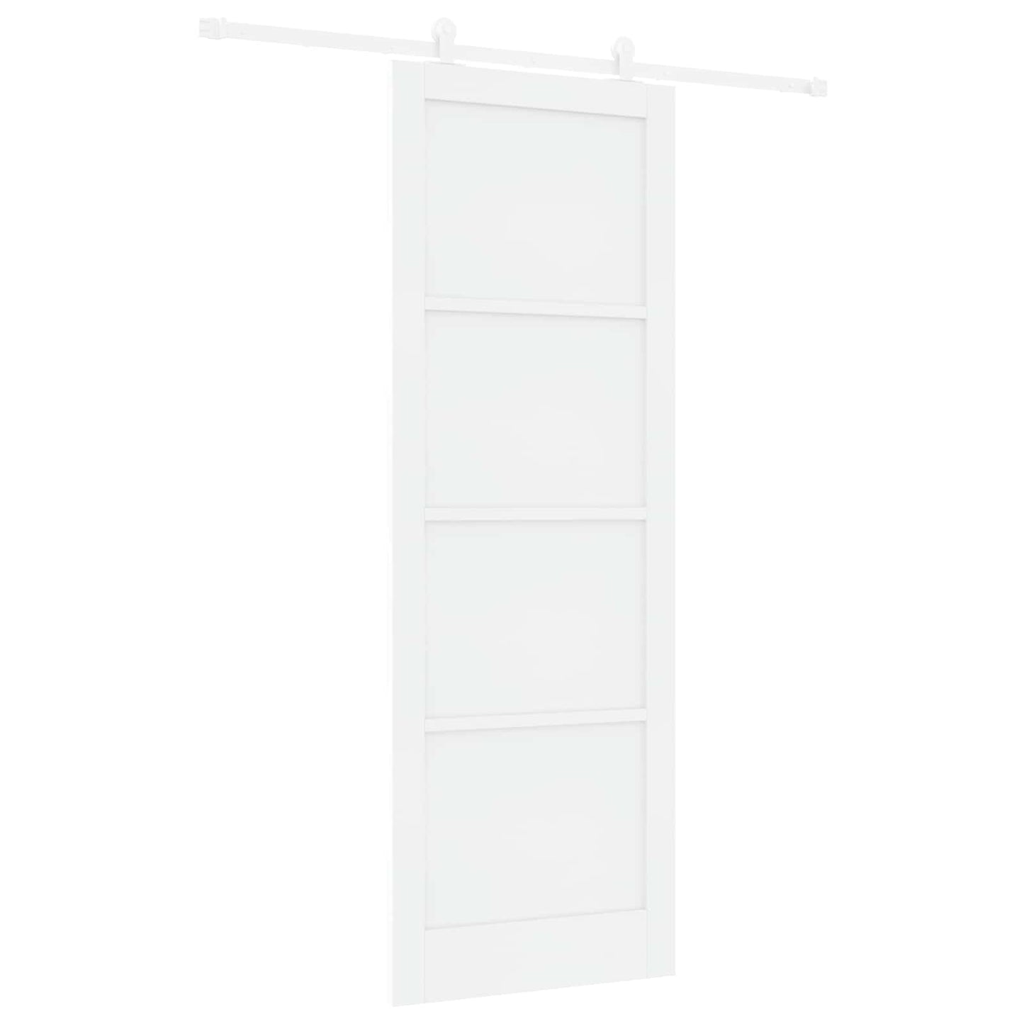 vidaXL Συρόμενη Πόρτα Λευκό 83 x 232 εκ. Μασίφ Ξύλο Πεύκου