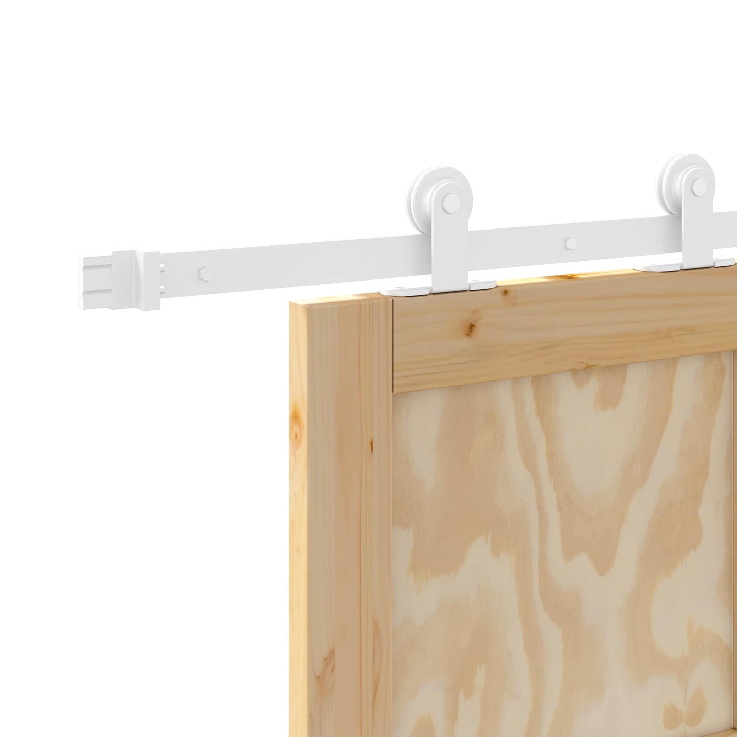 vidaXL Συρόμενη Πόρτα Φυσικό και Λευκό 86 x 198,5 cm Μασίφ Ξύλο Πεύκου