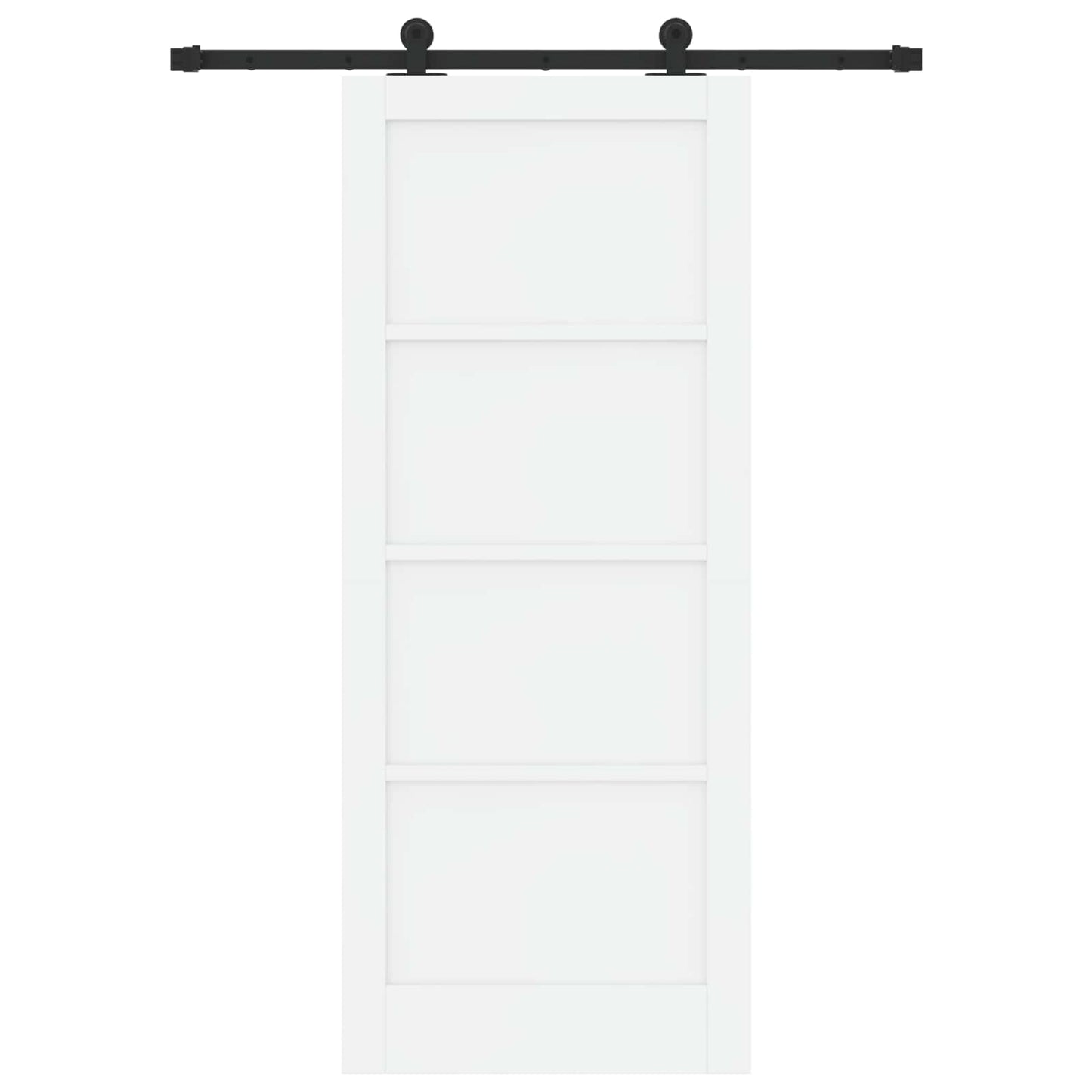 vidaXL Συρόμενη Πόρτα ORKDAL 83 x 202 εκ. Μασίφ Ξύλο Πεύκου Λευκό