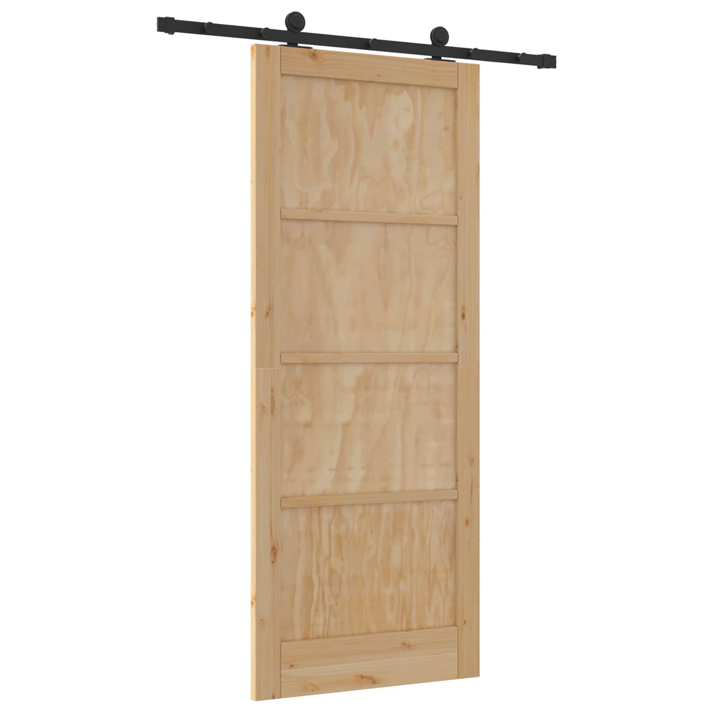 vidaXL Συρόμενη Πόρτα ORKDAL 86 x 211 cm Μασίφ Ξύλο Πεύκου Φυσικό