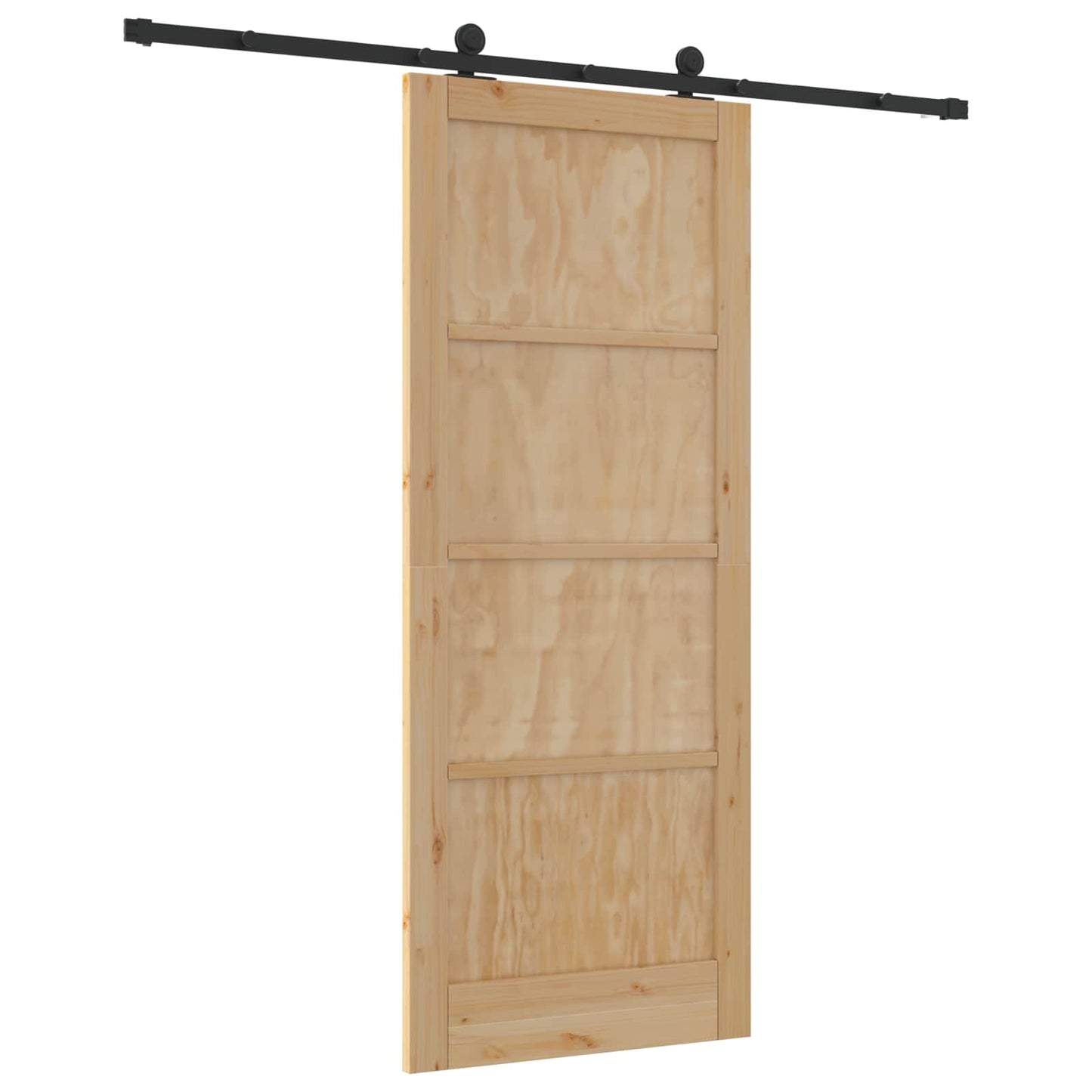 vidaXL Συρόμενη Πόρτα ORKDAL 86 x 211 cm Μασίφ Ξύλο Πεύκου Φυσικό