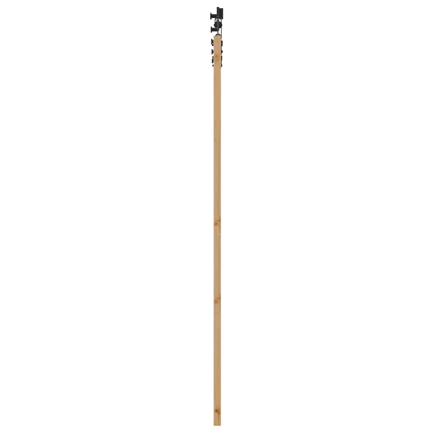 vidaXL Συρόμενη Πόρτα Φυσικό και Μαύρο 86 x 198,5 cm Μασίφ Ξύλο Πεύκου
