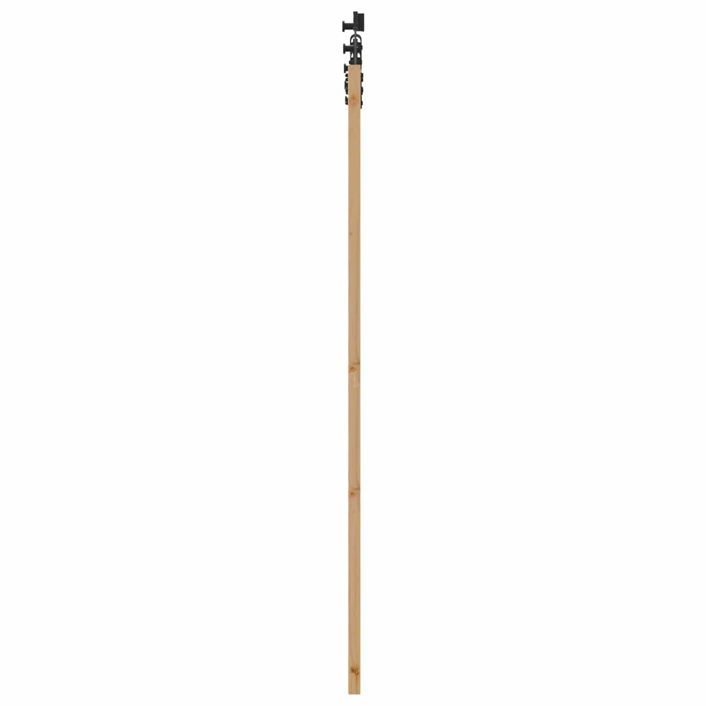 vidaXL Συρόμενη Πόρτα Φυσικό και Μαύρο 86 x 198,5 cm Μασίφ Ξύλο Πεύκου
