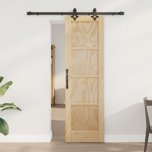 vidaXL Συρόμενη Πόρτα ORKDAL 61 x 198,5 εκ. Μασίφ Ξύλο Πεύκου Φυσικό