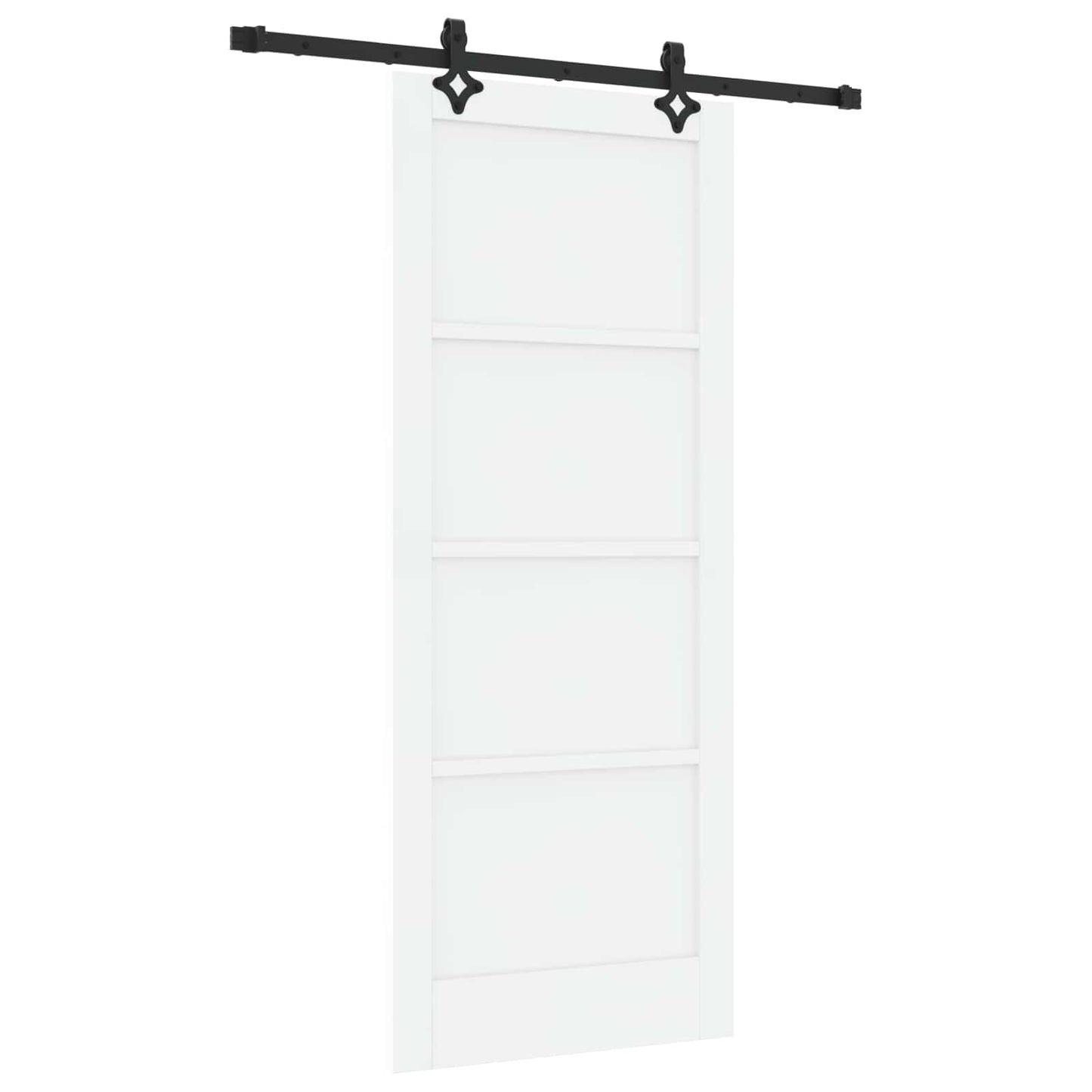 vidaXL Συρόμενη Πόρτα ORKDAL 83 x 202 εκ. Μασίφ Ξύλο Πεύκου Λευκό