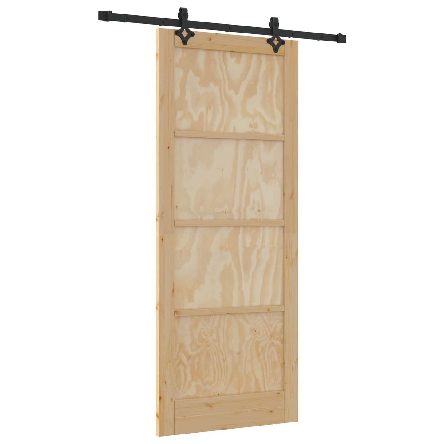 vidaXL Συρόμενη Πόρτα ORKDAL 86 x 211 cm Μασίφ Ξύλο Πεύκου Φυσικό