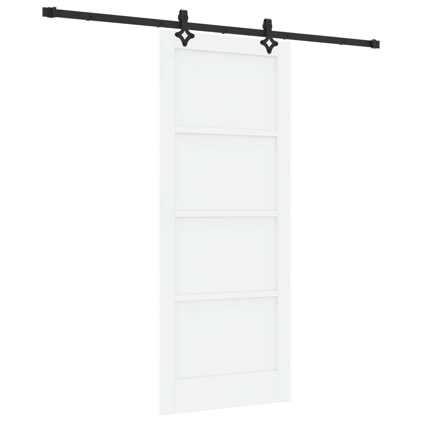 vidaXL Συρόμενη Πόρτα ORKDAL 83 x 202 εκ. Μασίφ Ξύλο Πεύκου Λευκό