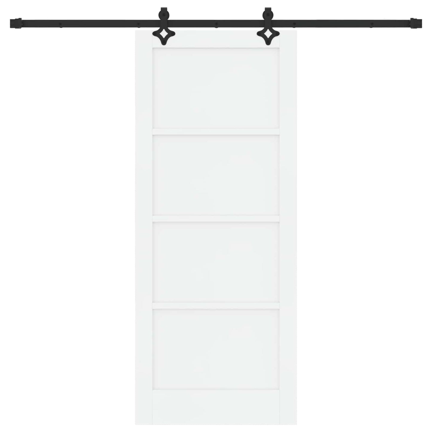 vidaXL Συρόμενη Πόρτα ORKDAL 83 x 202 εκ. Μασίφ Ξύλο Πεύκου Λευκό