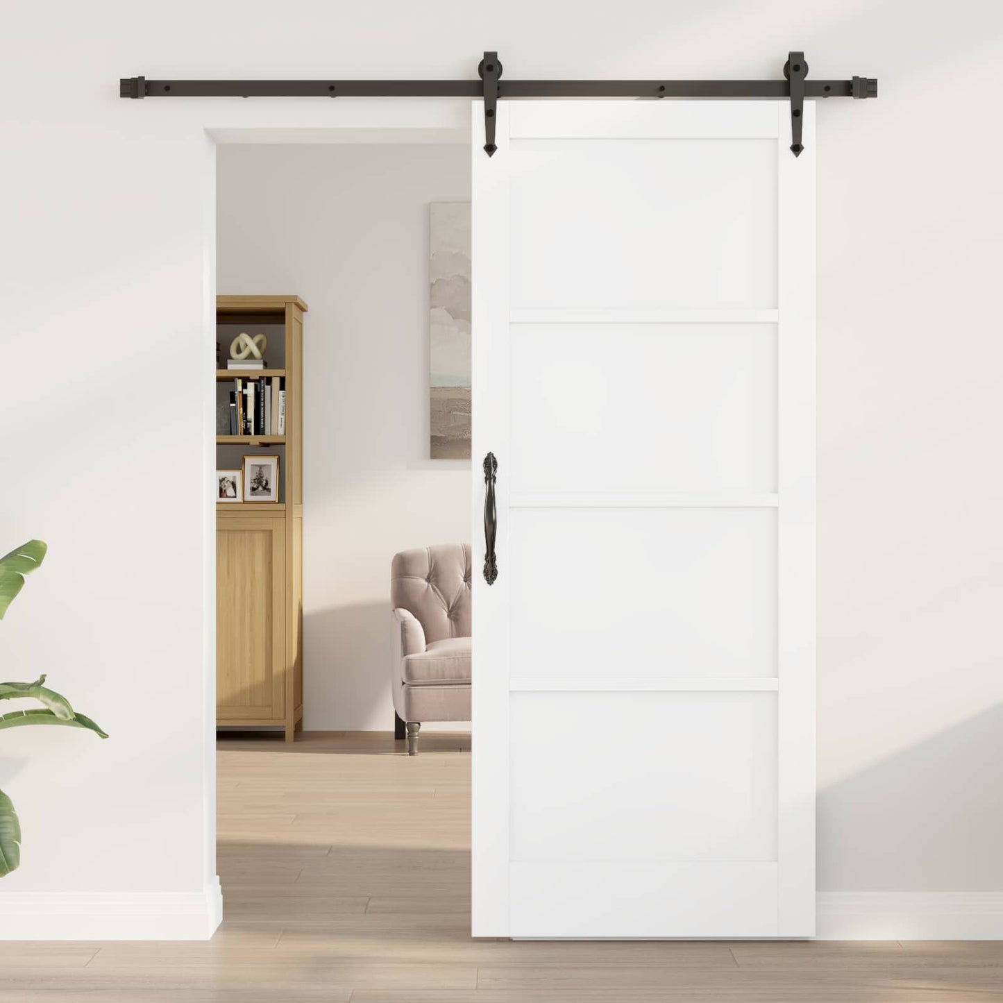 vidaXL Συρόμενη Πόρτα ORKDAL 83 x 202 εκ. Μασίφ Ξύλο Πεύκου