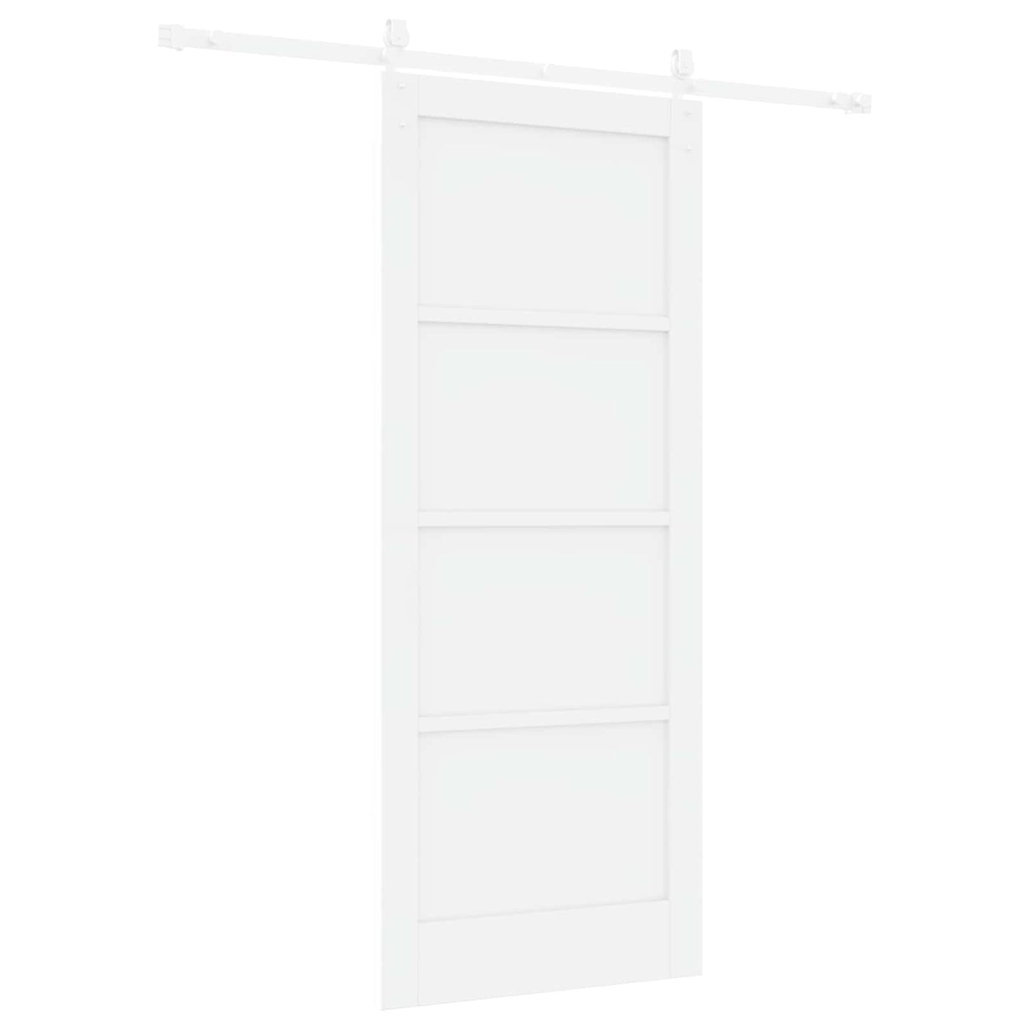 vidaXL Συρόμενη Πόρτα ORKDAL 83 x 202 εκ. Μασίφ Ξύλο Πεύκου Λευκό