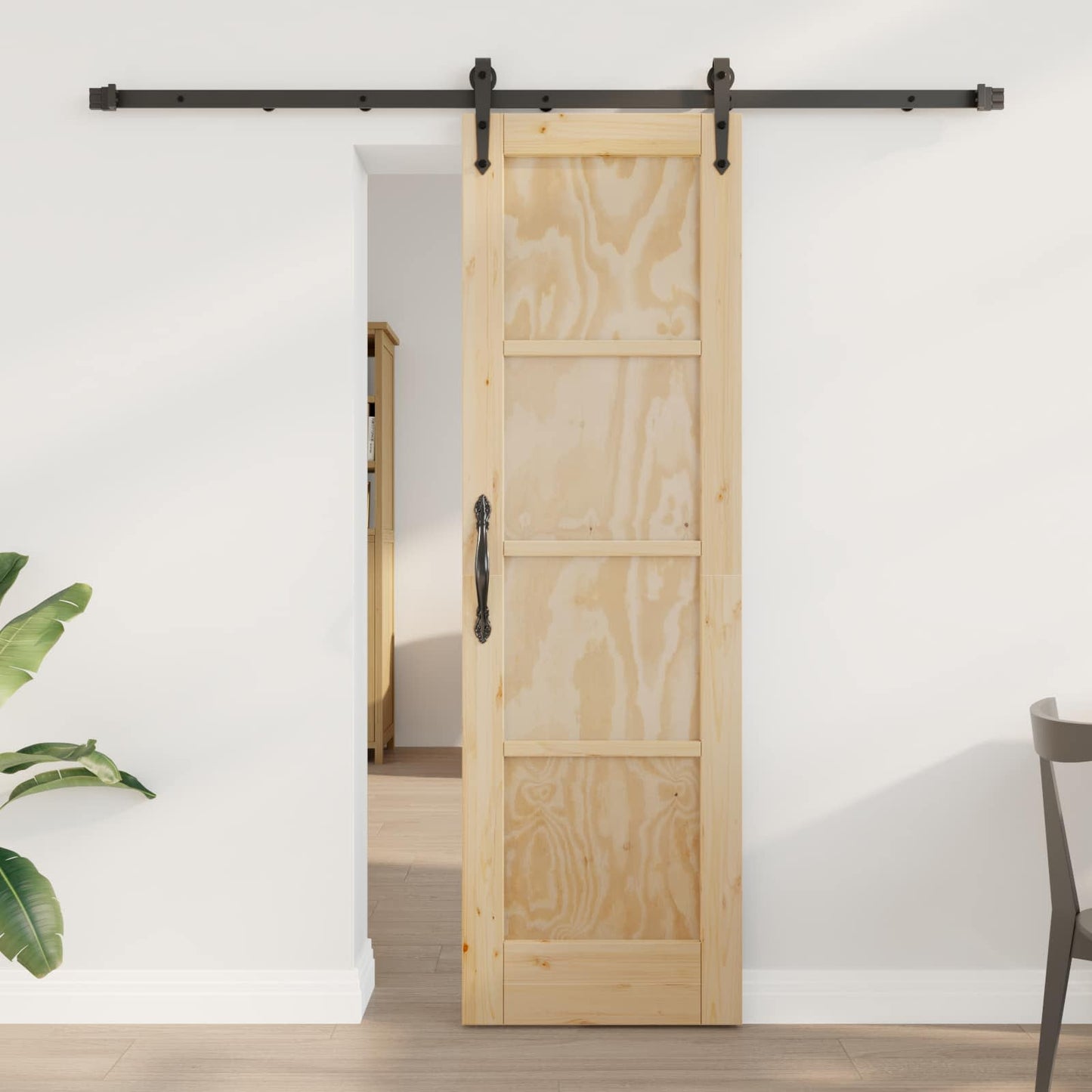 vidaXL Συρόμενη Πόρτα ORKDAL 61 x 198,5 εκ. Μασίφ Ξύλο Πεύκου