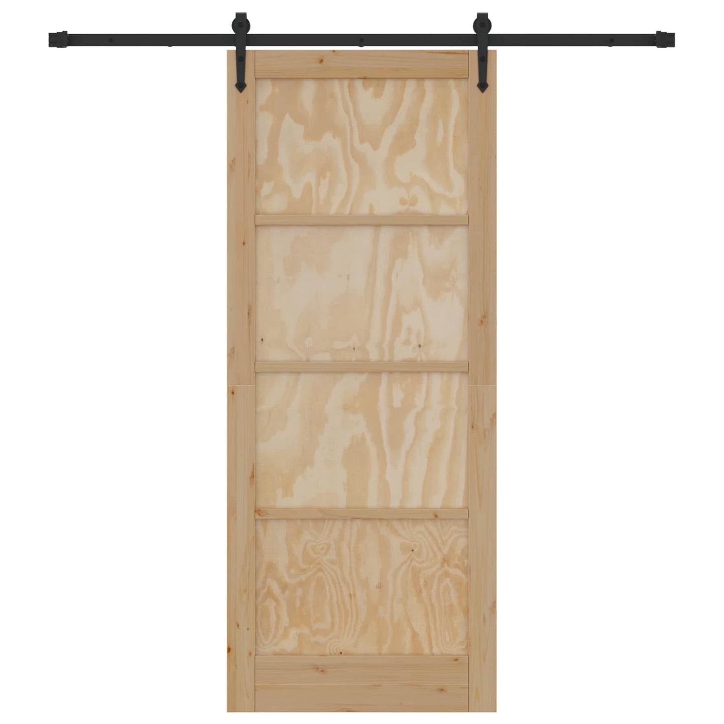 vidaXL Συρόμενη Πόρτα ORKDAL 86 x 211 cm Μασίφ Ξύλο Πεύκου