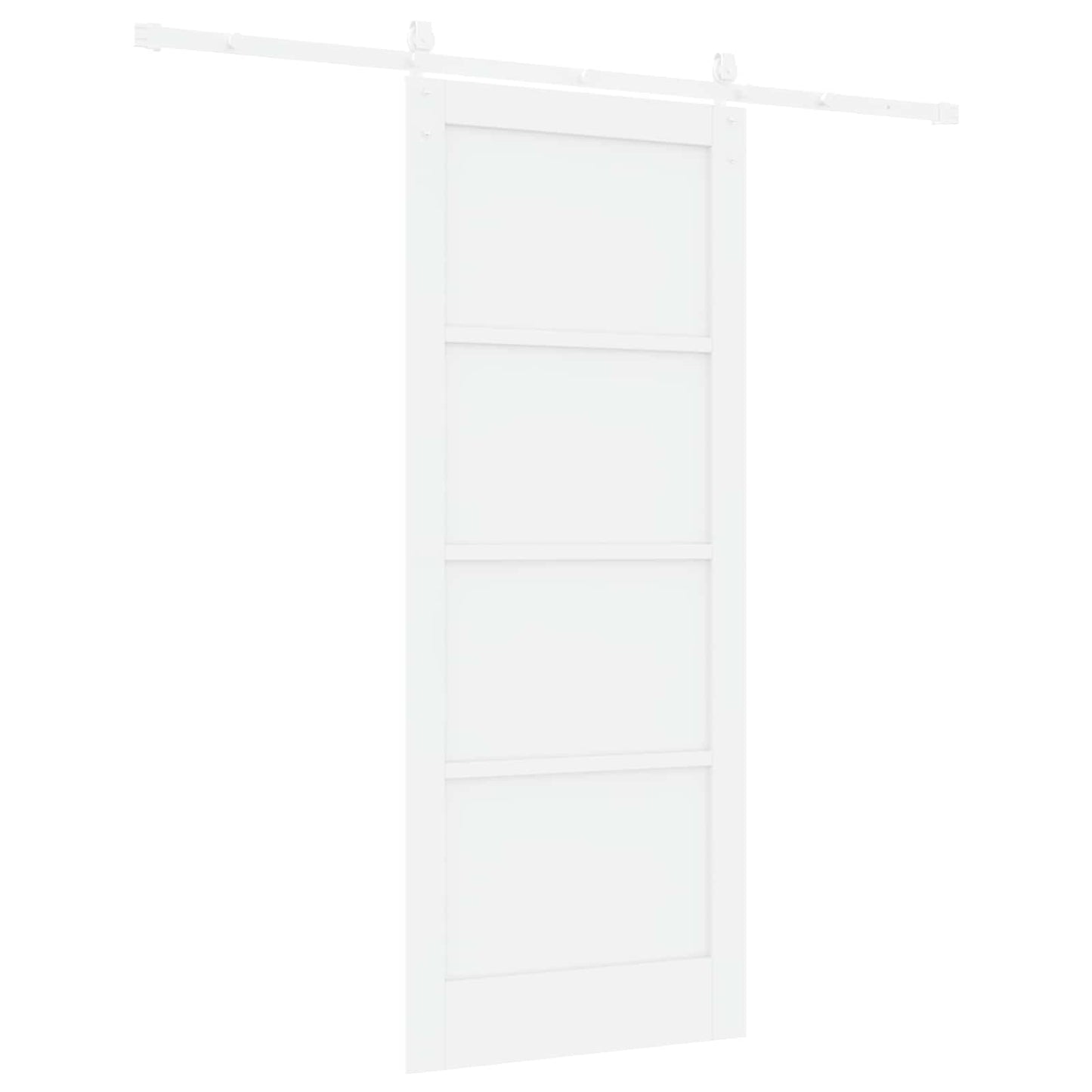 vidaXL Συρόμενη Πόρτα ORKDAL 83 x 202 εκ. Μασίφ Ξύλο Πεύκου Λευκό