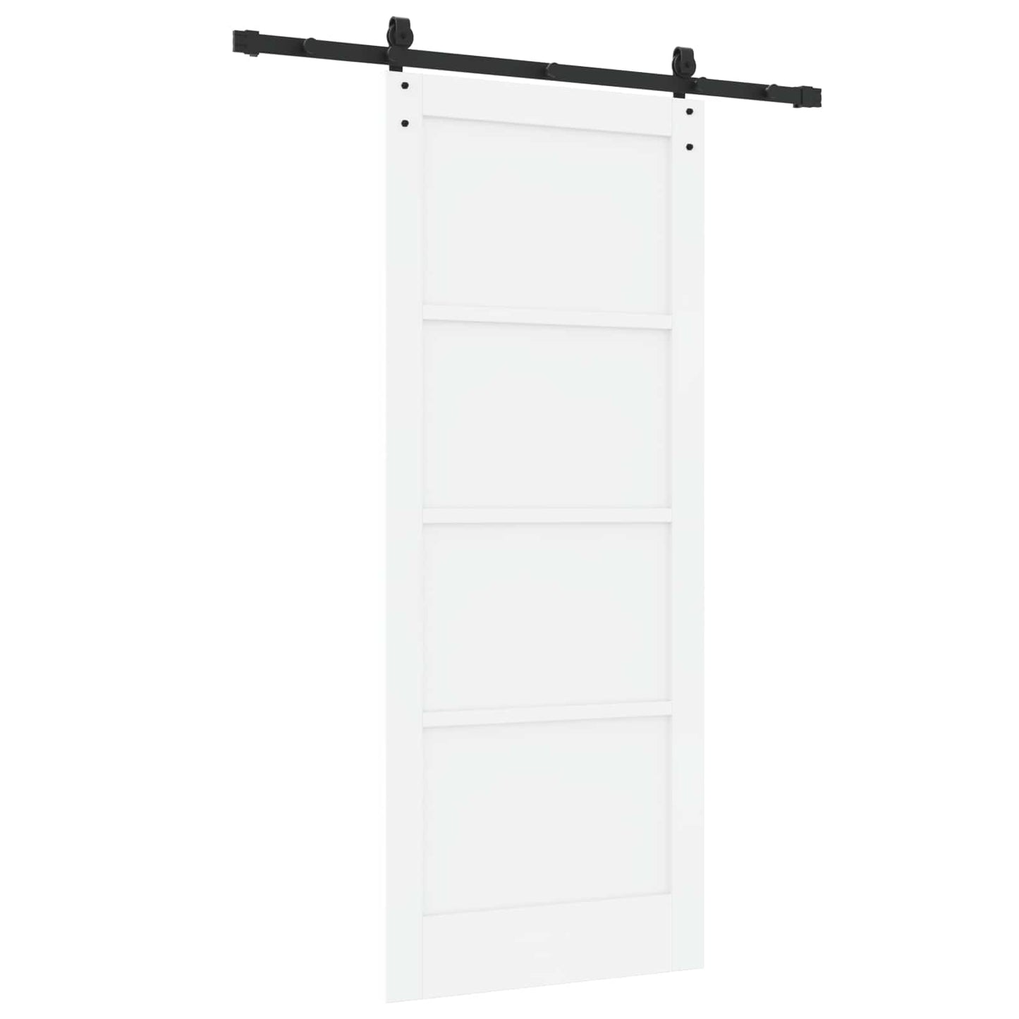 vidaXL Συρόμενη Πόρτα ORKDAL 83 x 202 εκ. Μασίφ Ξύλο Πεύκου Λευκό