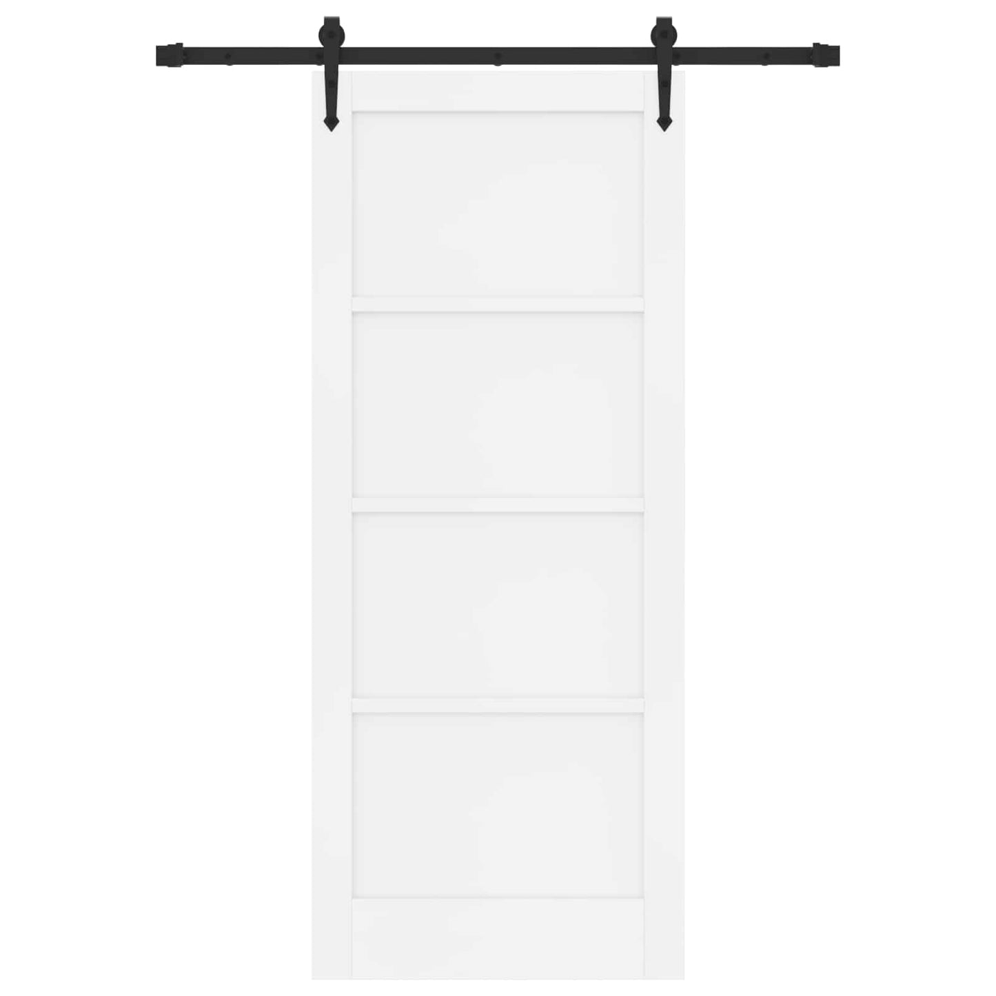 vidaXL Συρόμενη Πόρτα ORKDAL 83 x 202 εκ. Μασίφ Ξύλο Πεύκου Λευκό