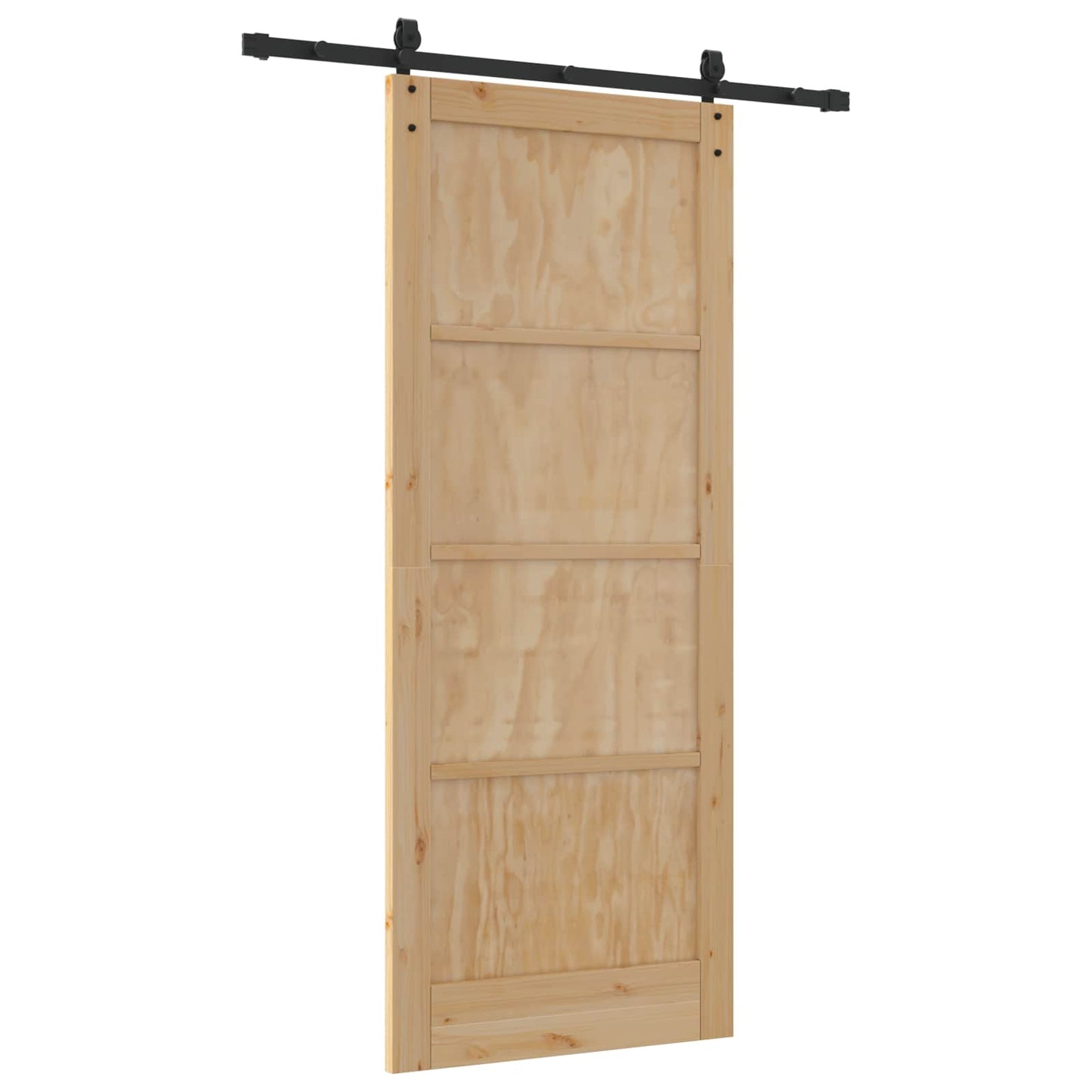 vidaXL Συρόμενη Πόρτα ORKDAL 86 x 211 cm Μασίφ Ξύλο Πεύκου Φυσικό