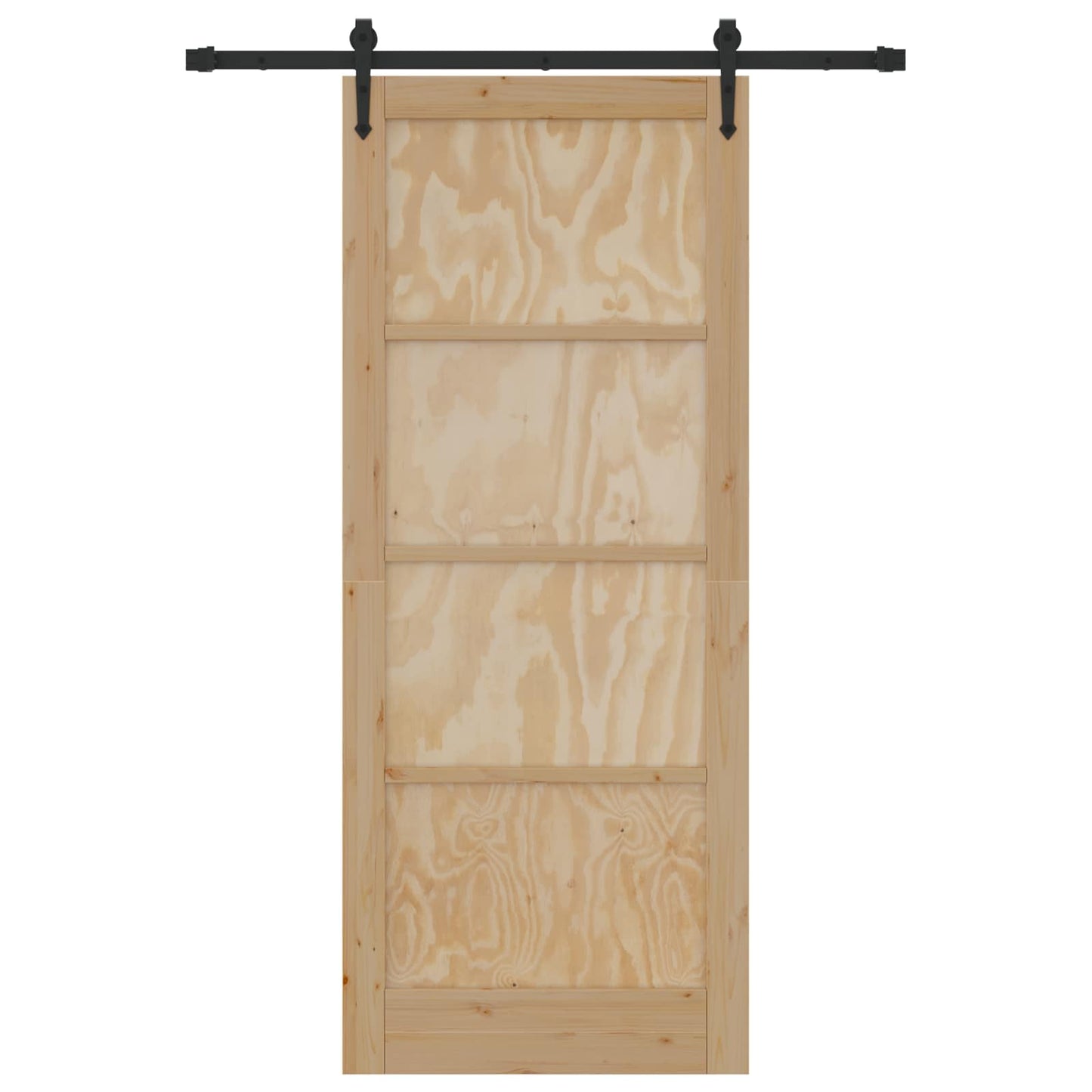 vidaXL Συρόμενη Πόρτα ORKDAL 86 x 211 cm Μασίφ Ξύλο Πεύκου Φυσικό