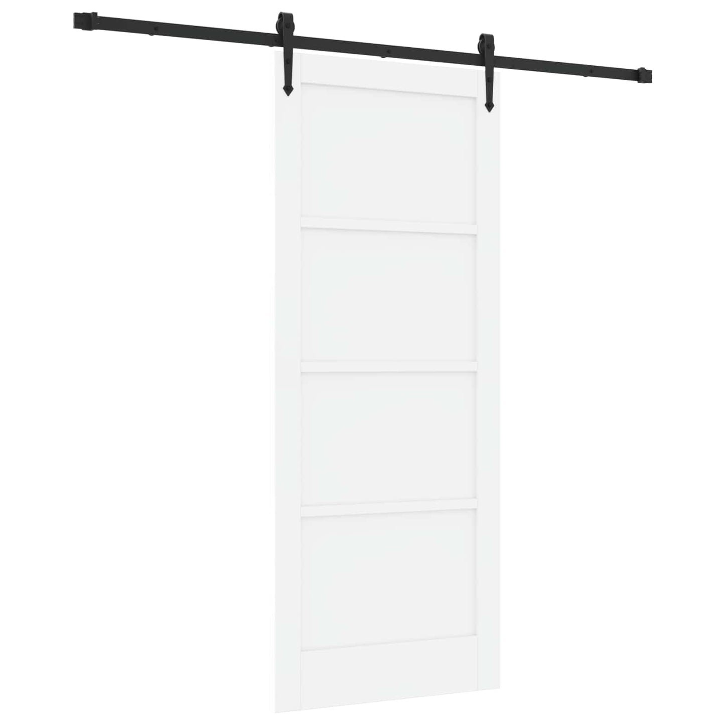 vidaXL Συρόμενη Πόρτα ORKDAL 83 x 202 εκ. Μασίφ Ξύλο Πεύκου Λευκό