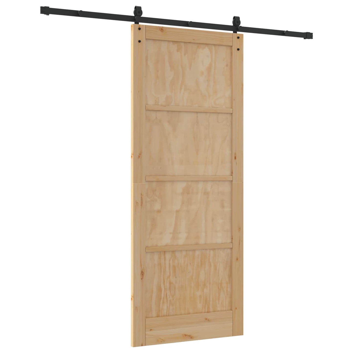 vidaXL Συρόμενη Πόρτα ORKDAL 86 x 211 cm Μασίφ Ξύλο Πεύκου Φυσικό