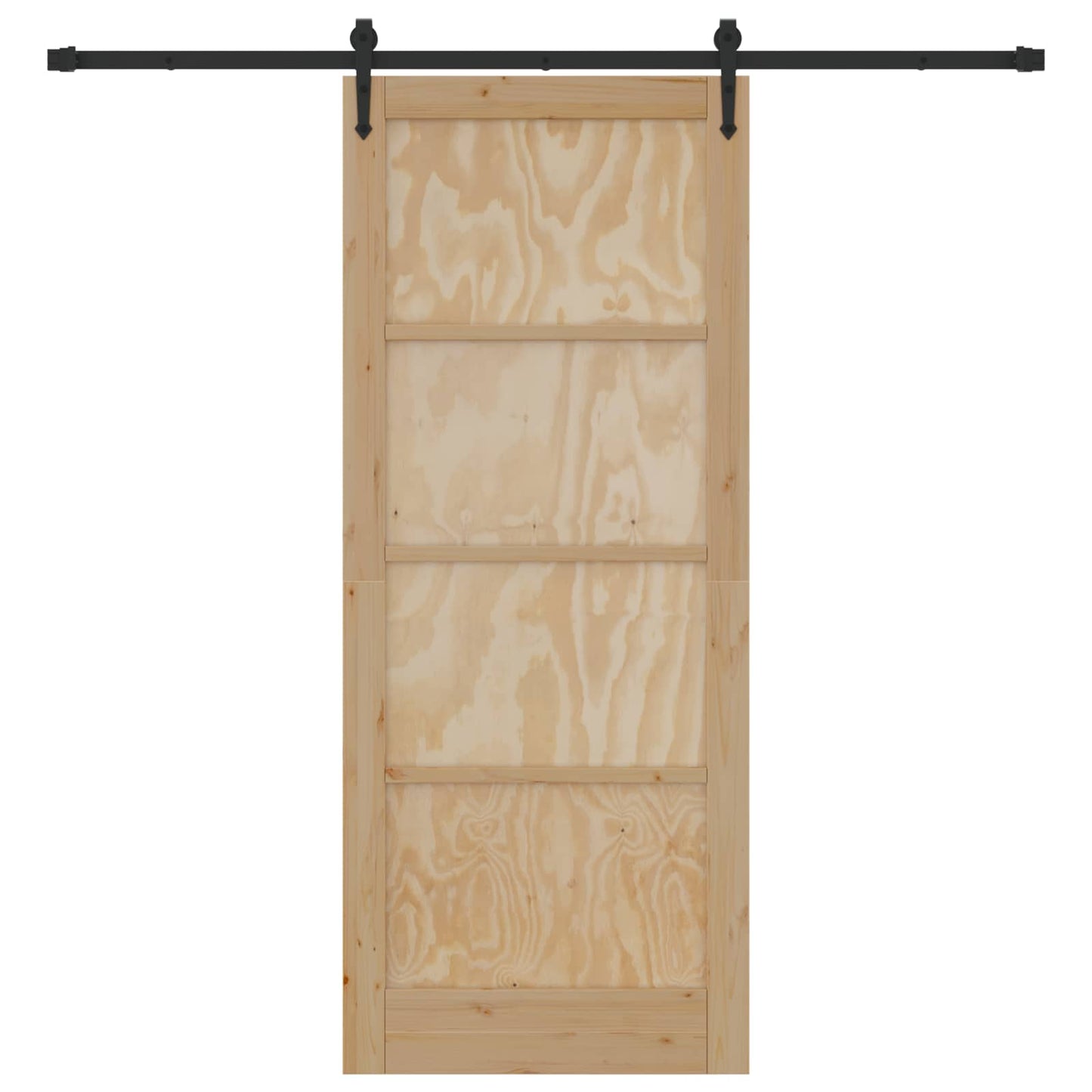 vidaXL Συρόμενη Πόρτα ORKDAL 86 x 211 cm Μασίφ Ξύλο Πεύκου Φυσικό