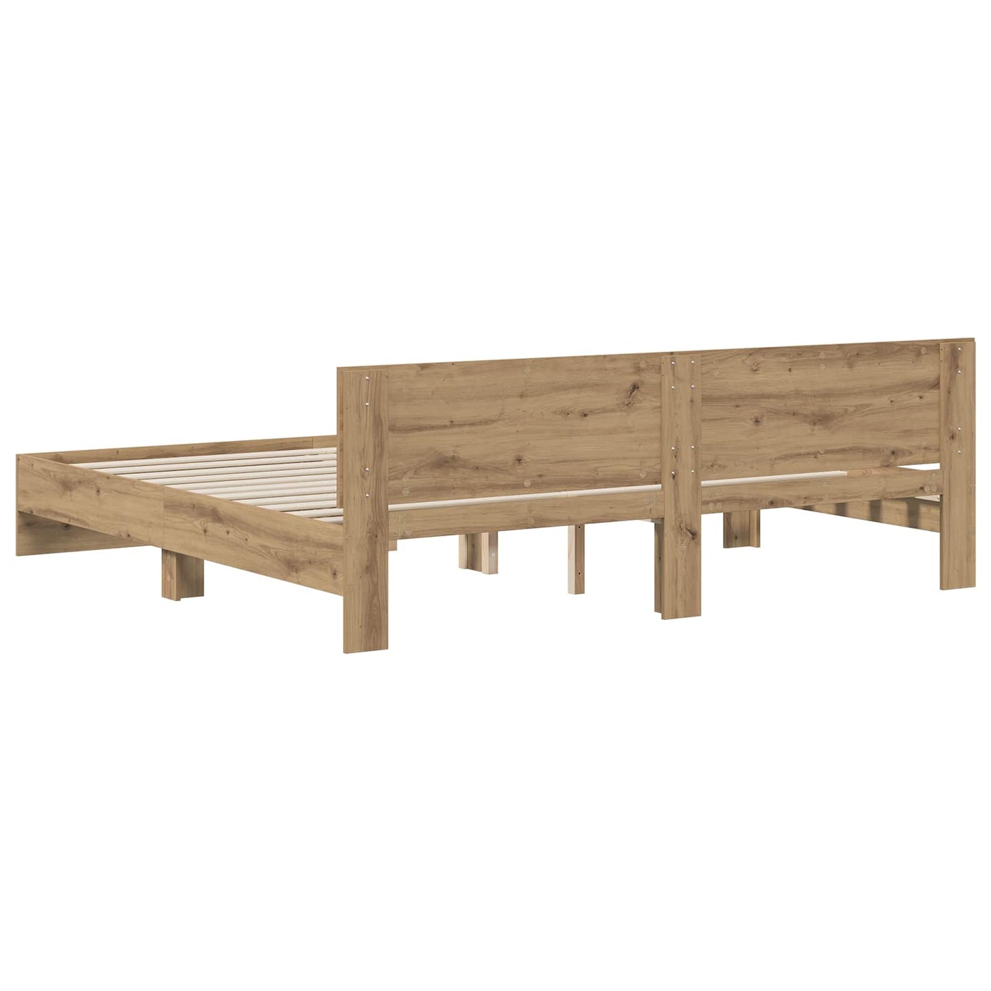 vidaXL Κρεβάτι με Κεφαλάρι Artisan Δρυς 200 x 200 cm