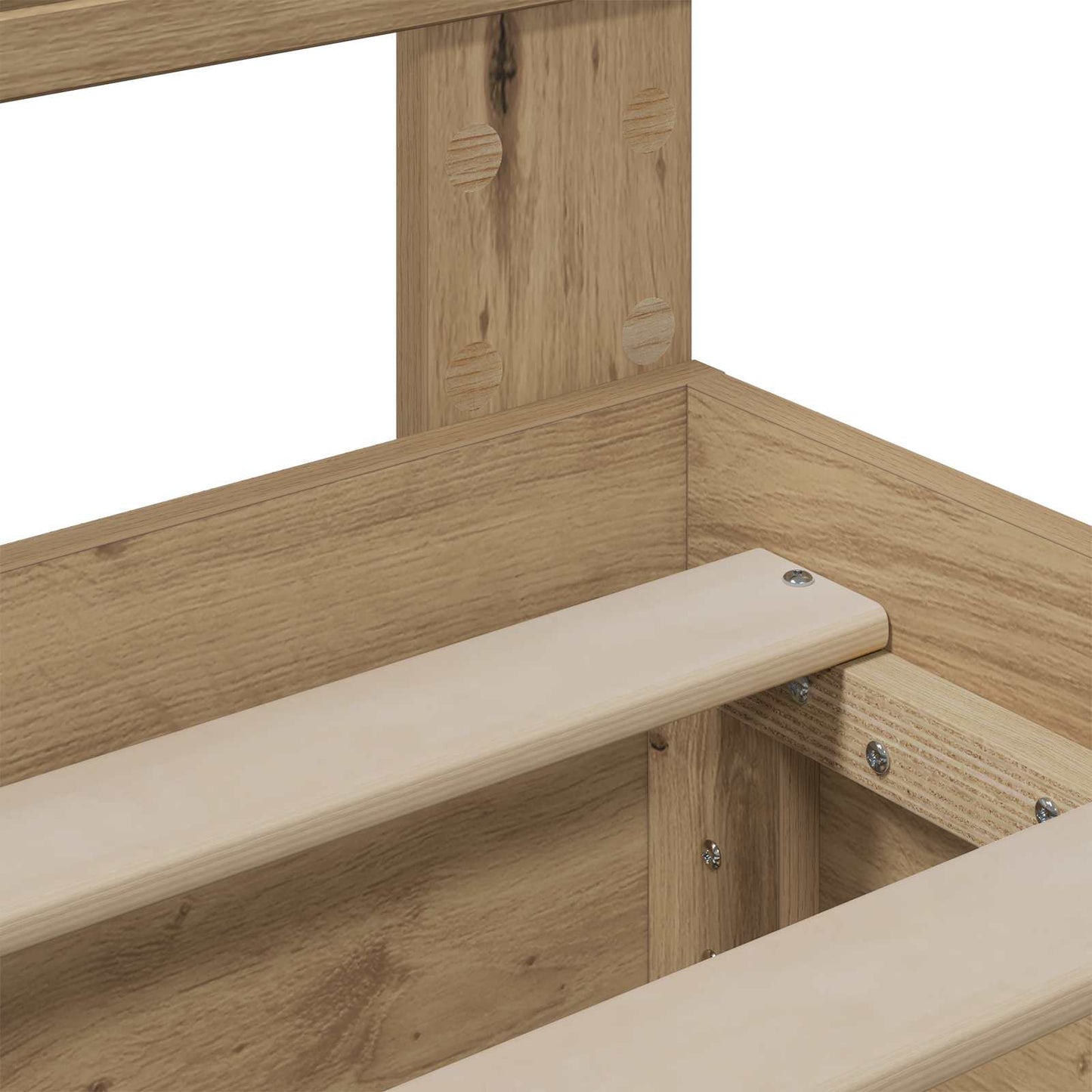 vidaXL Bed Frame with Storage and Headboard Artisan Oak 160 x 200 cm