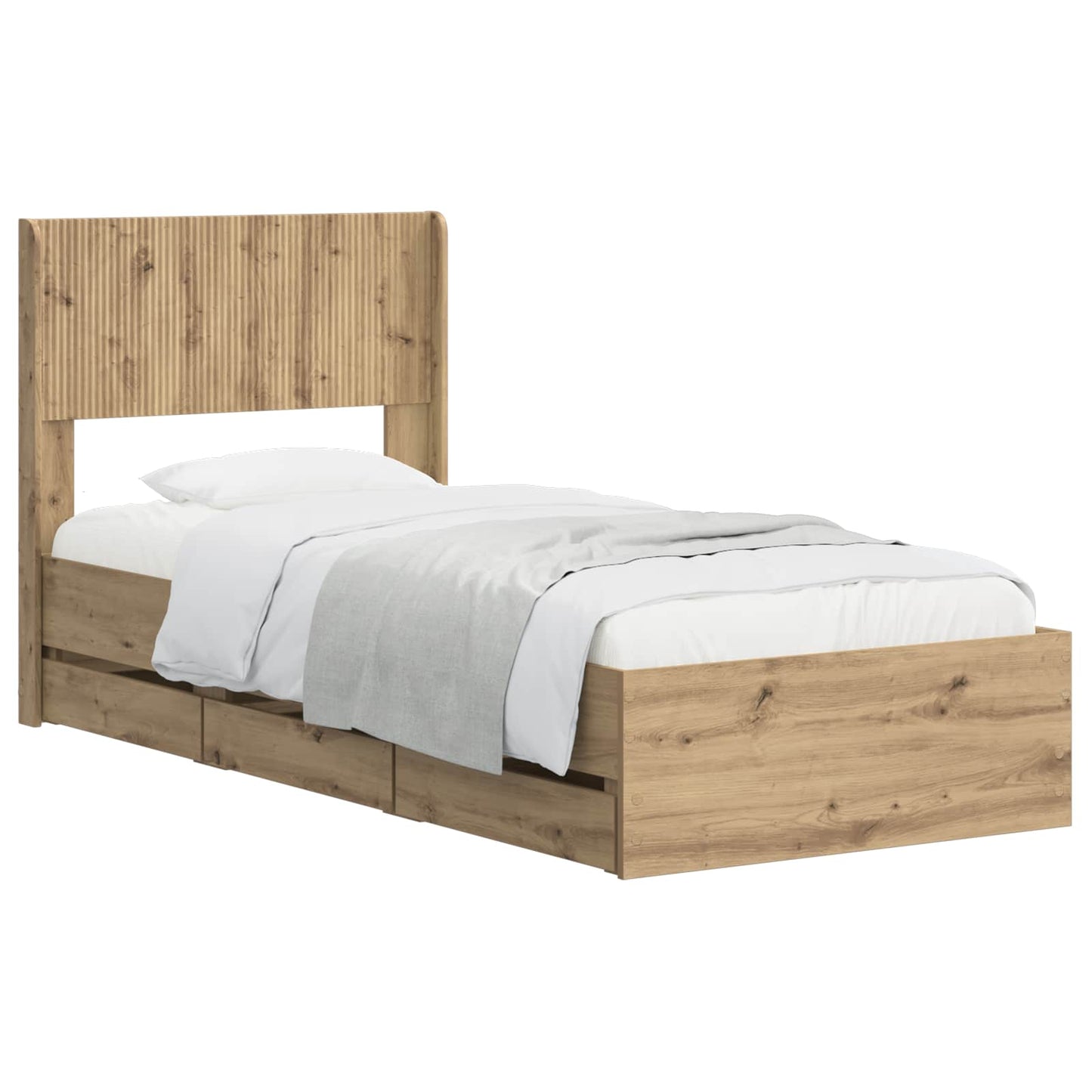 vidaXL Καλάθι με αποθήκη και κεφαλάρι Artisan Oak 90 x 200 cm
