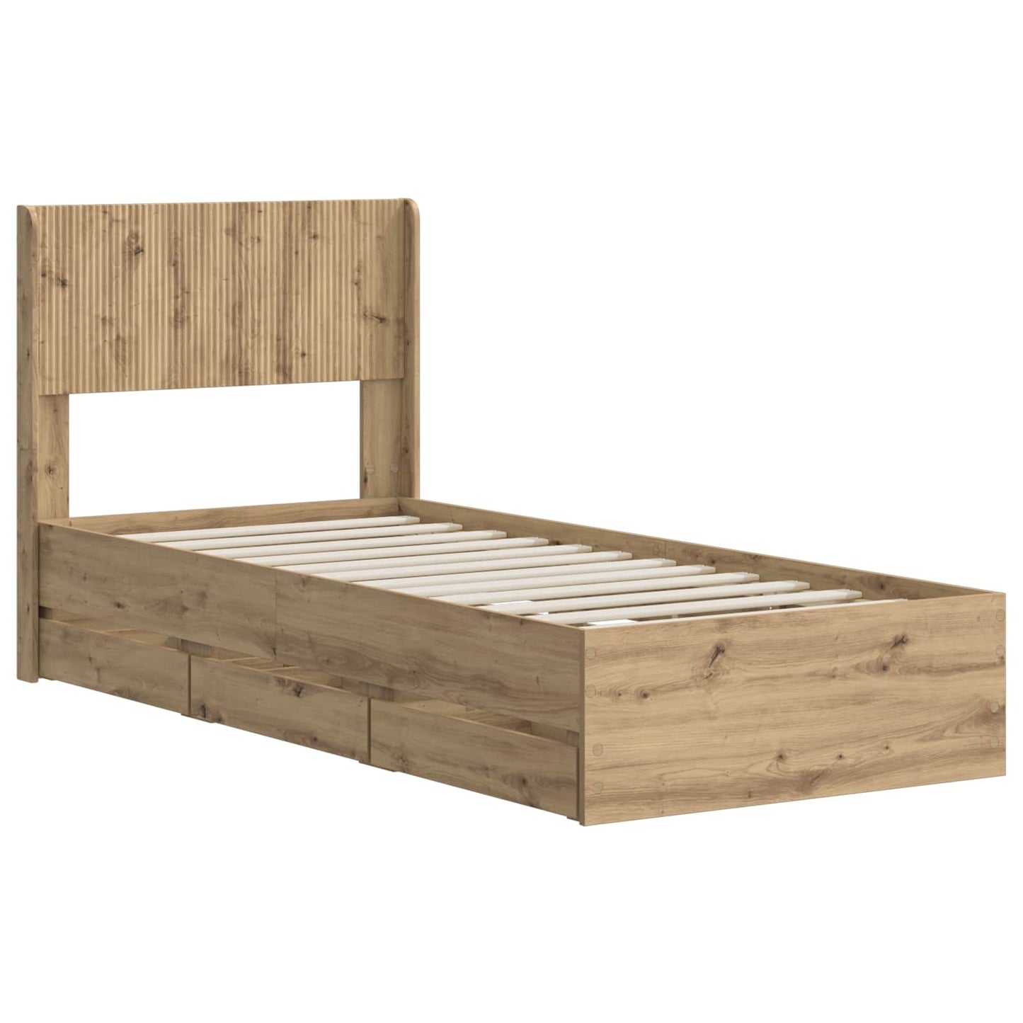 vidaXL Καλάθι με αποθήκη και κεφαλάρι Artisan Oak 90 x 200 cm